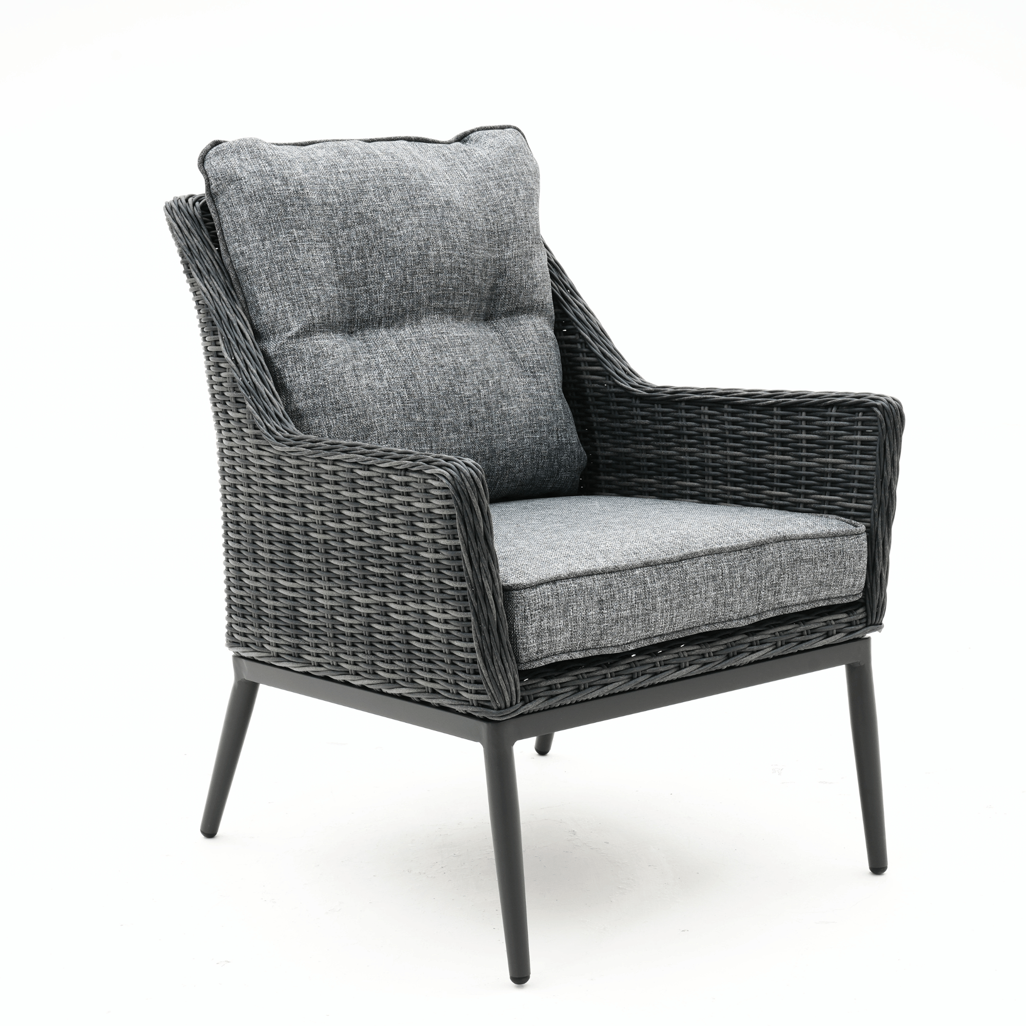 Lucas 4-piece Outdoor Wicker Lounge - Castle Grey