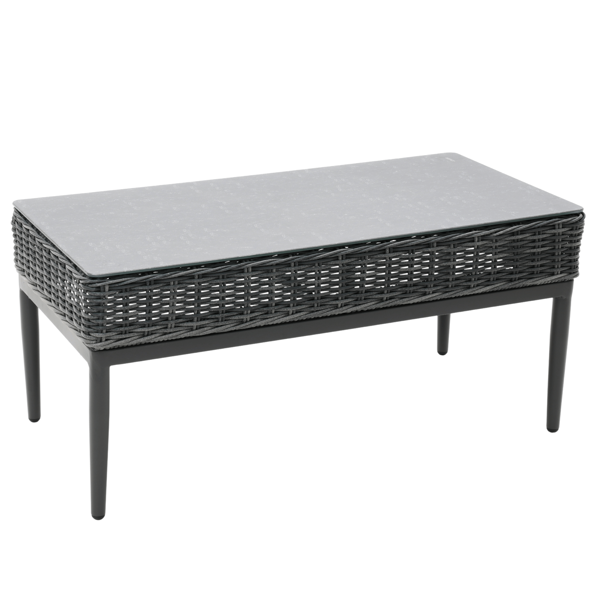 Lucas 4-piece Outdoor Wicker Lounge - Castle Grey