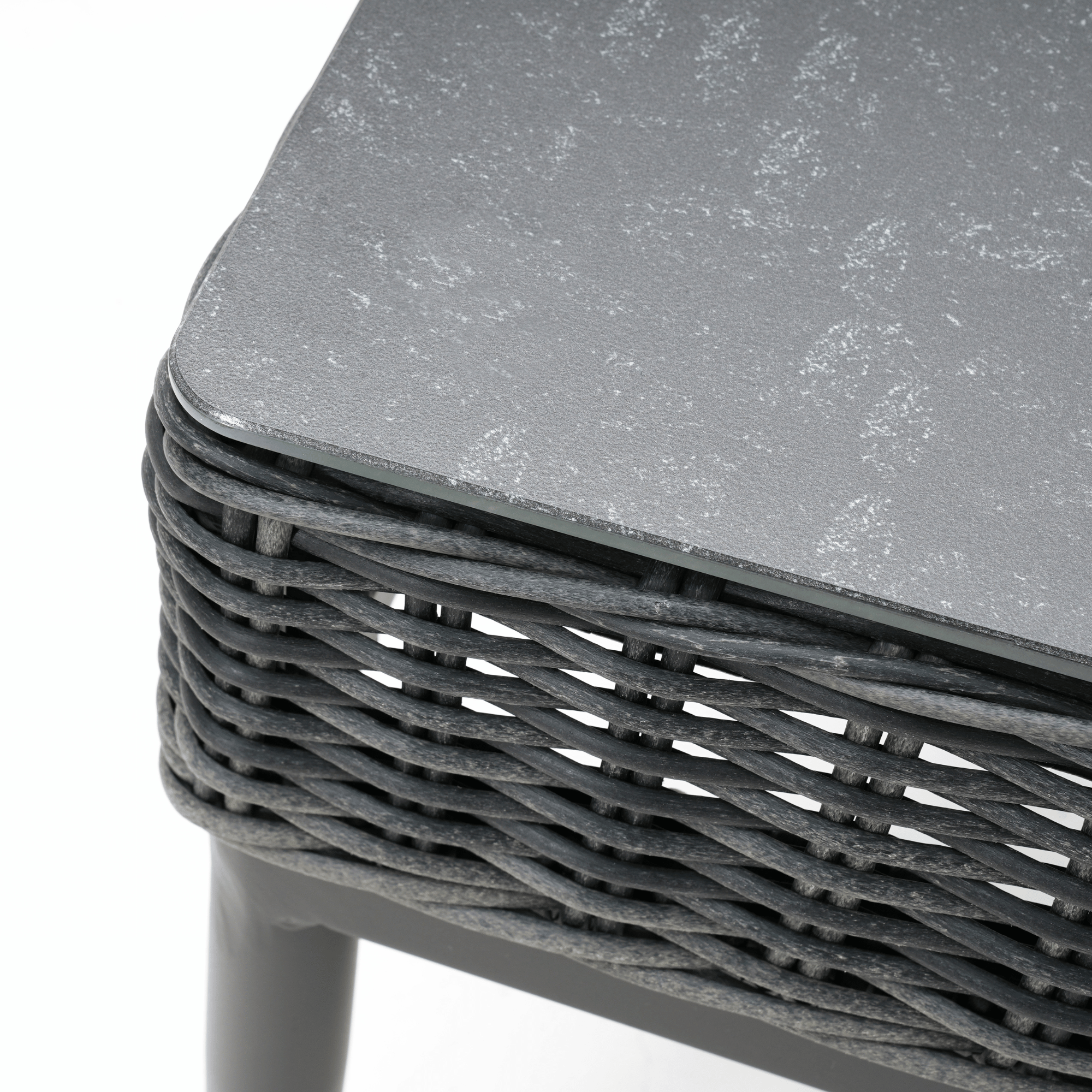 Lucas 4-piece Outdoor Wicker Lounge - Castle Grey