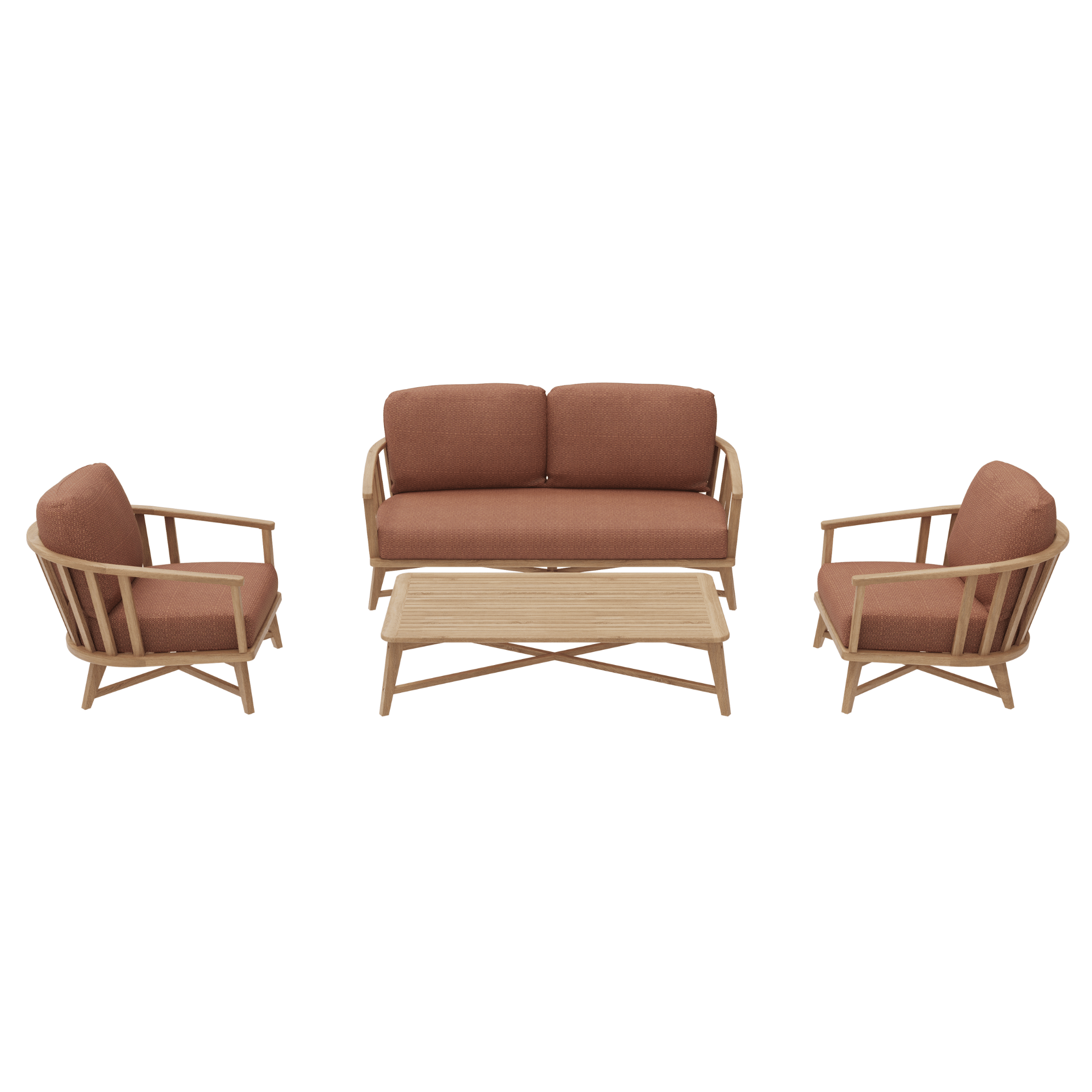 Lyon teak lounge setting - 4 piece outdoor lounge - FL205