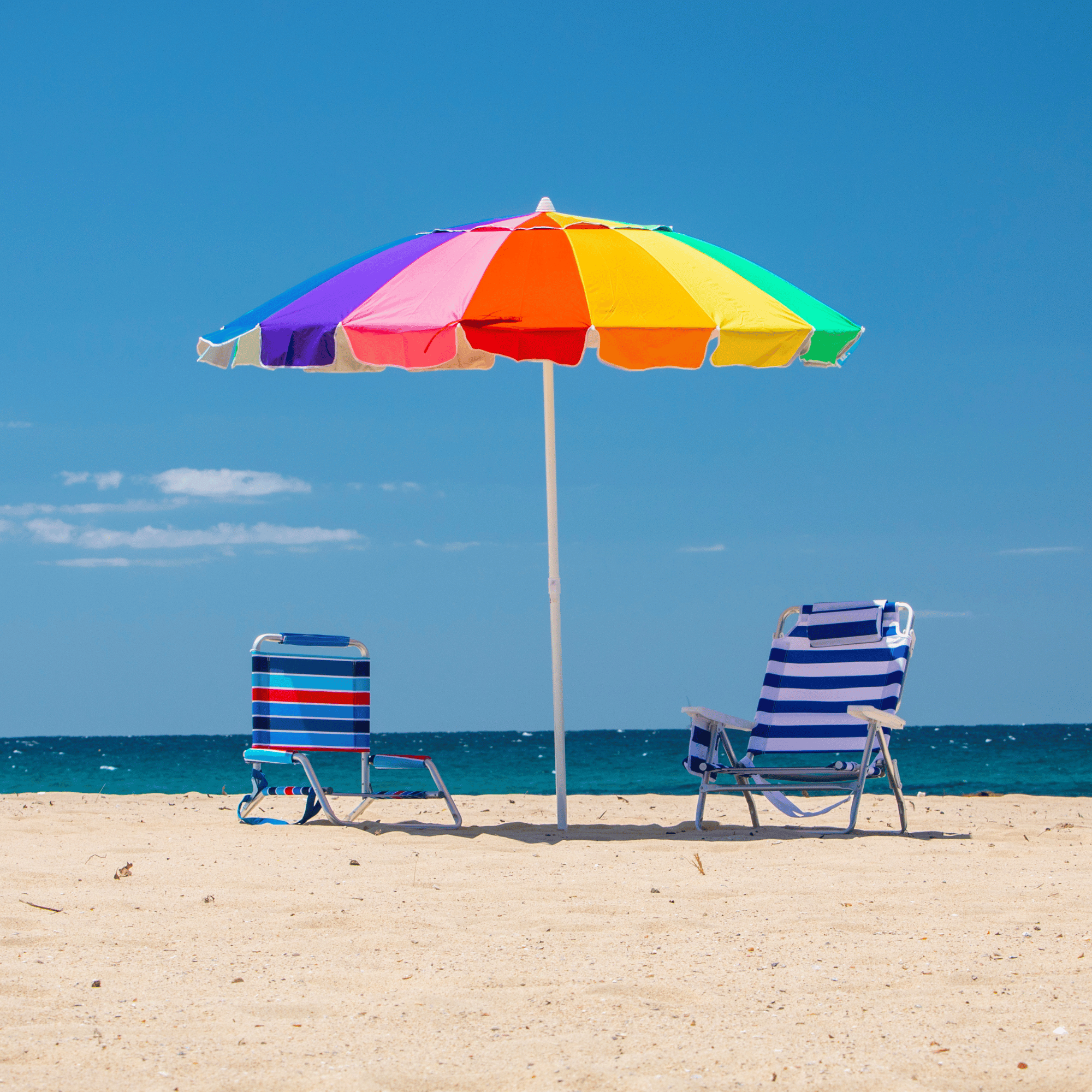 Manly Beach Umbrella 220cm - rainbow - Shelta Australia