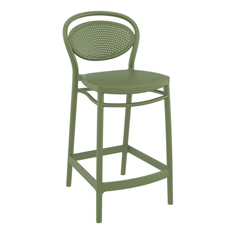 Marcel Resin Outdoor/Indoor Bar Stool 65cm seat height - 6 colour options