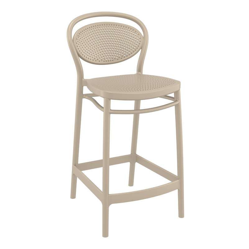 Marcel Resin Outdoor/Indoor Bar Stool 65cm seat height - 6 colour options