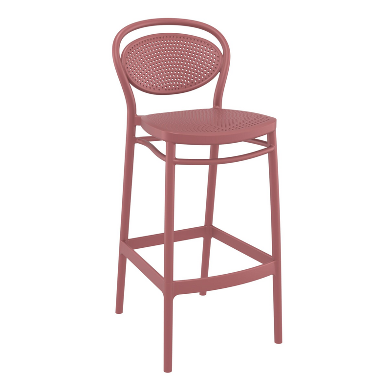 Marcel Resin Outdoor/Indoor Bar Stool 75cm seat height - 6 colour options