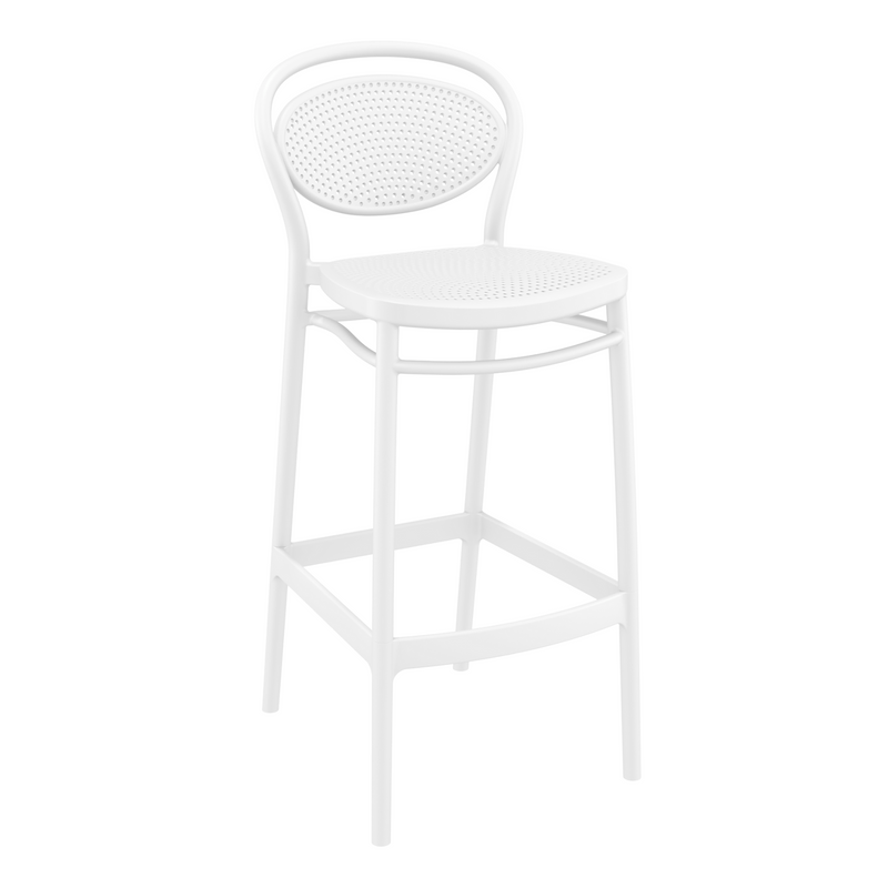 Marcel Resin Outdoor/Indoor Bar Stool 75cm seat height - 6 colour options