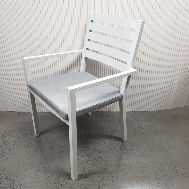 Mayfair outdoor dining chair - white