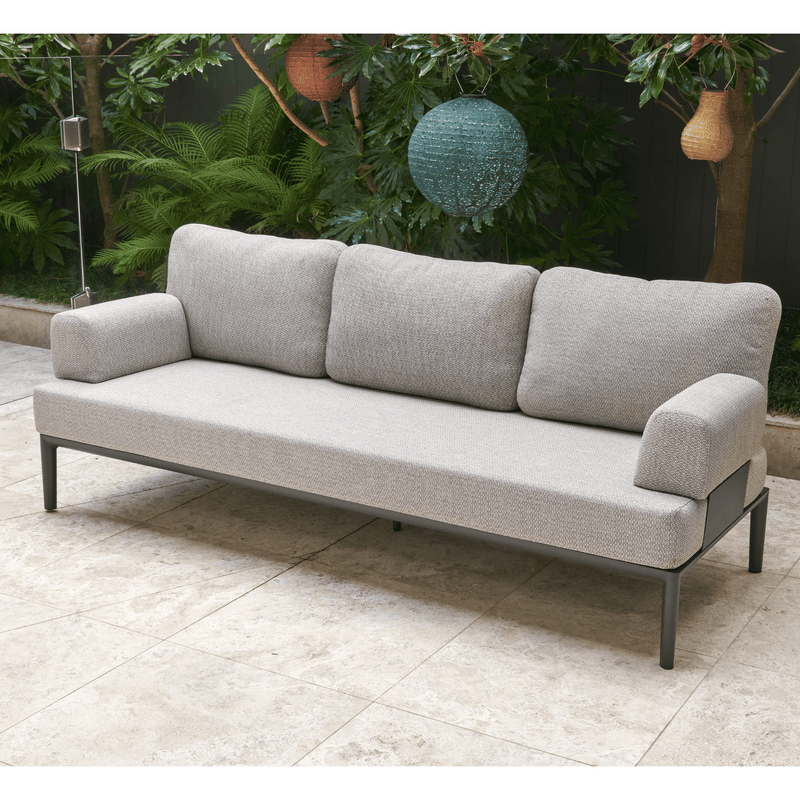 Milan three-seater outdoor lounge (2 armrests)