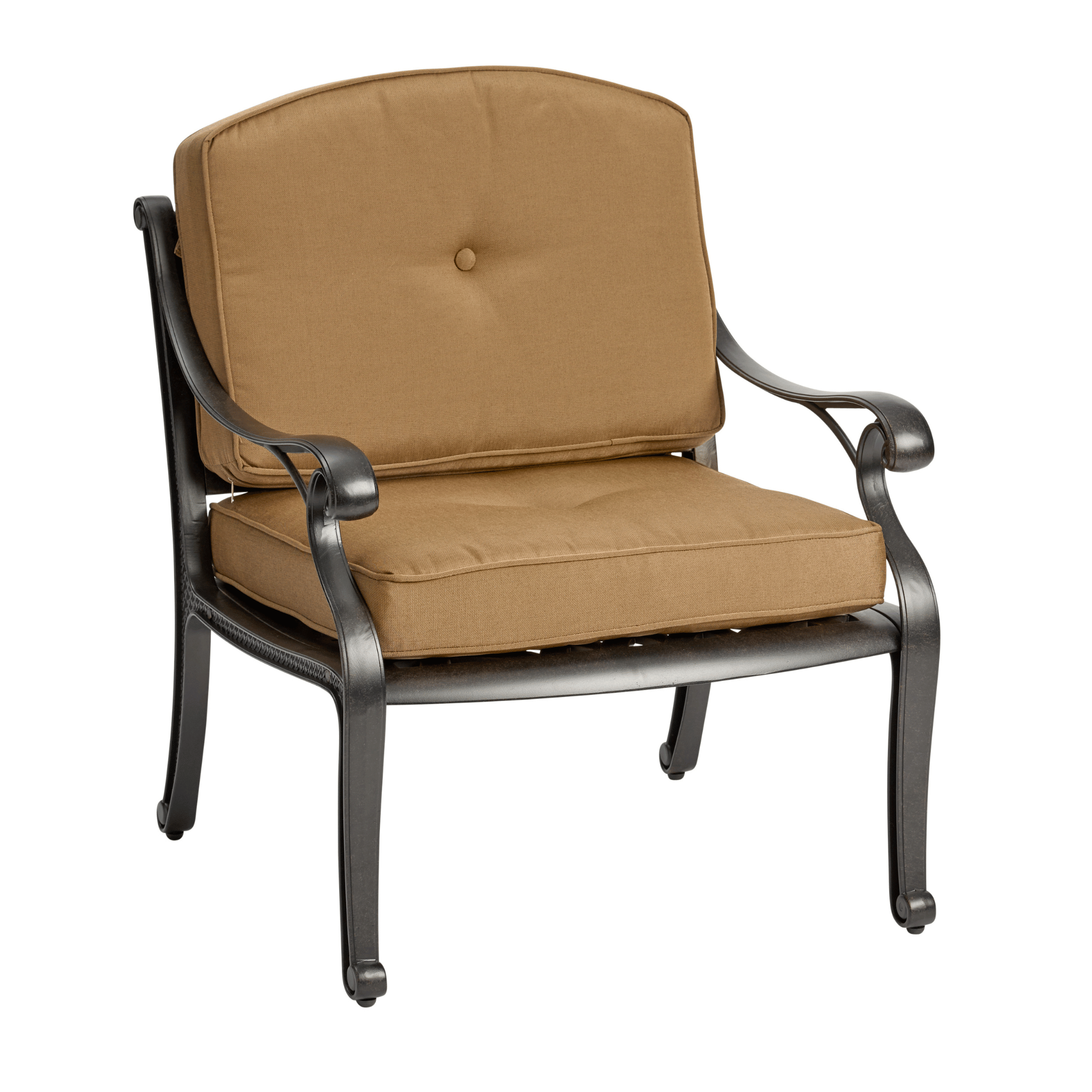 A classic Nassau Single Lounge Chair - Bronze on white background