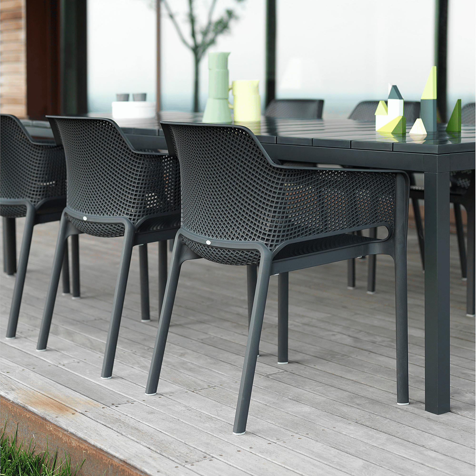 Net Dining Chair by Nardi - Anthracite - Commercial Grade