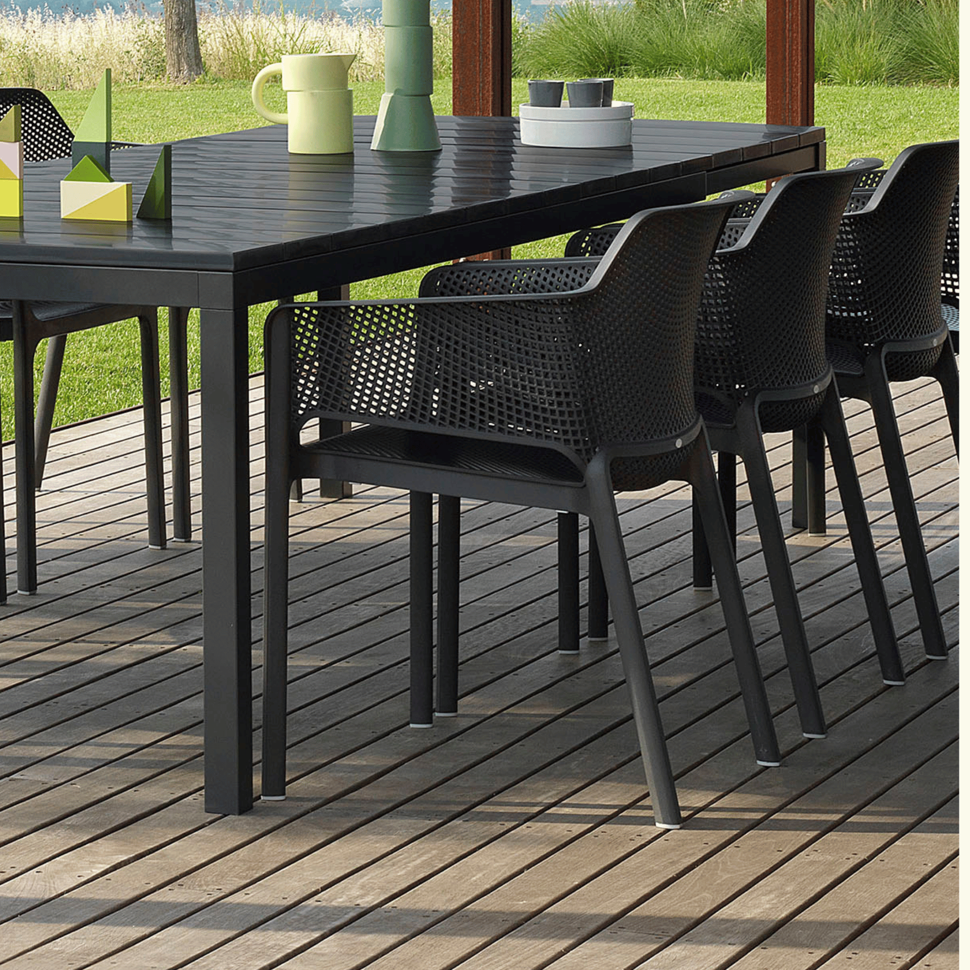 Net Dining Chair by Nardi - Anthracite - Commercial Grade