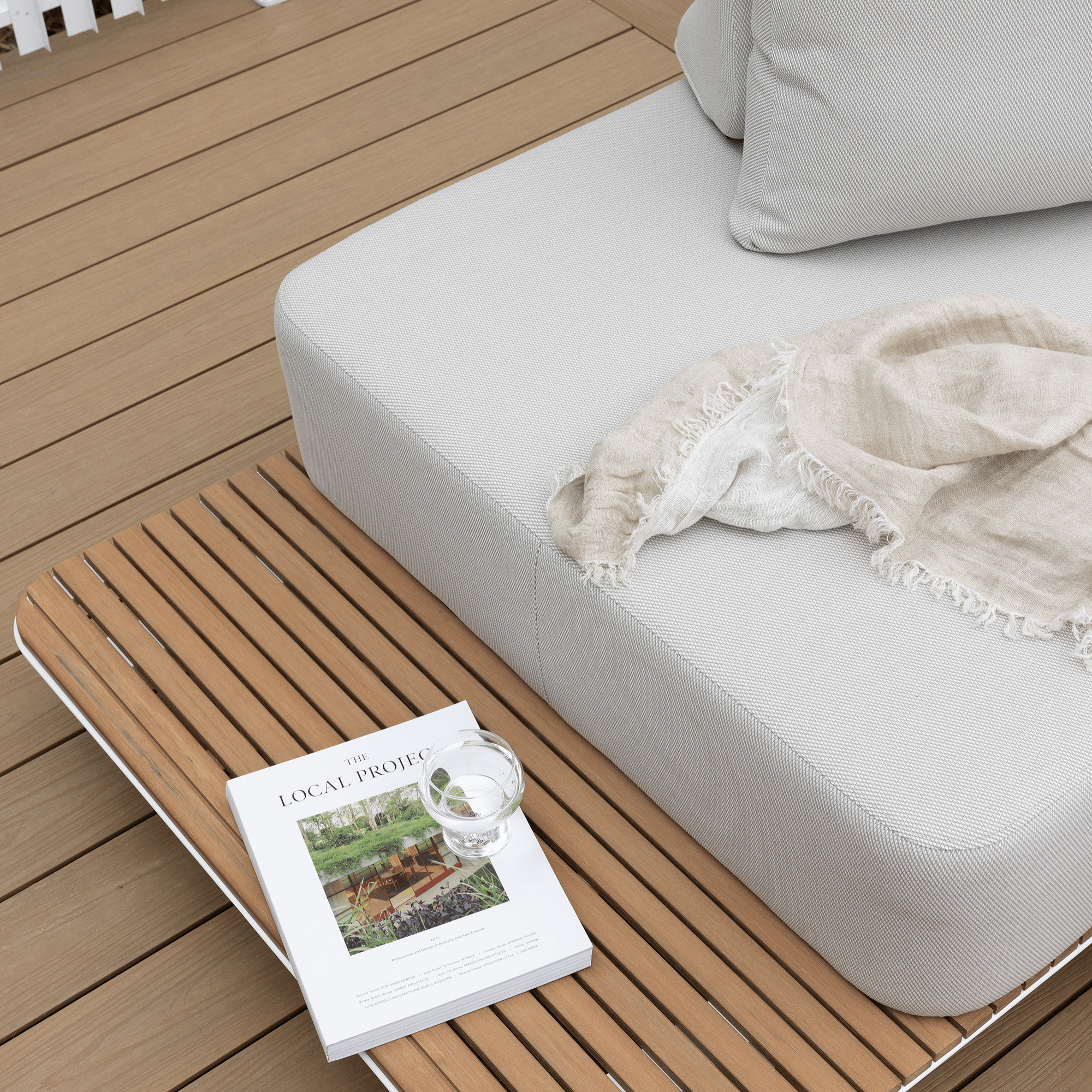New Wave 4 piece Outdoor Lounge Setting White Coconut