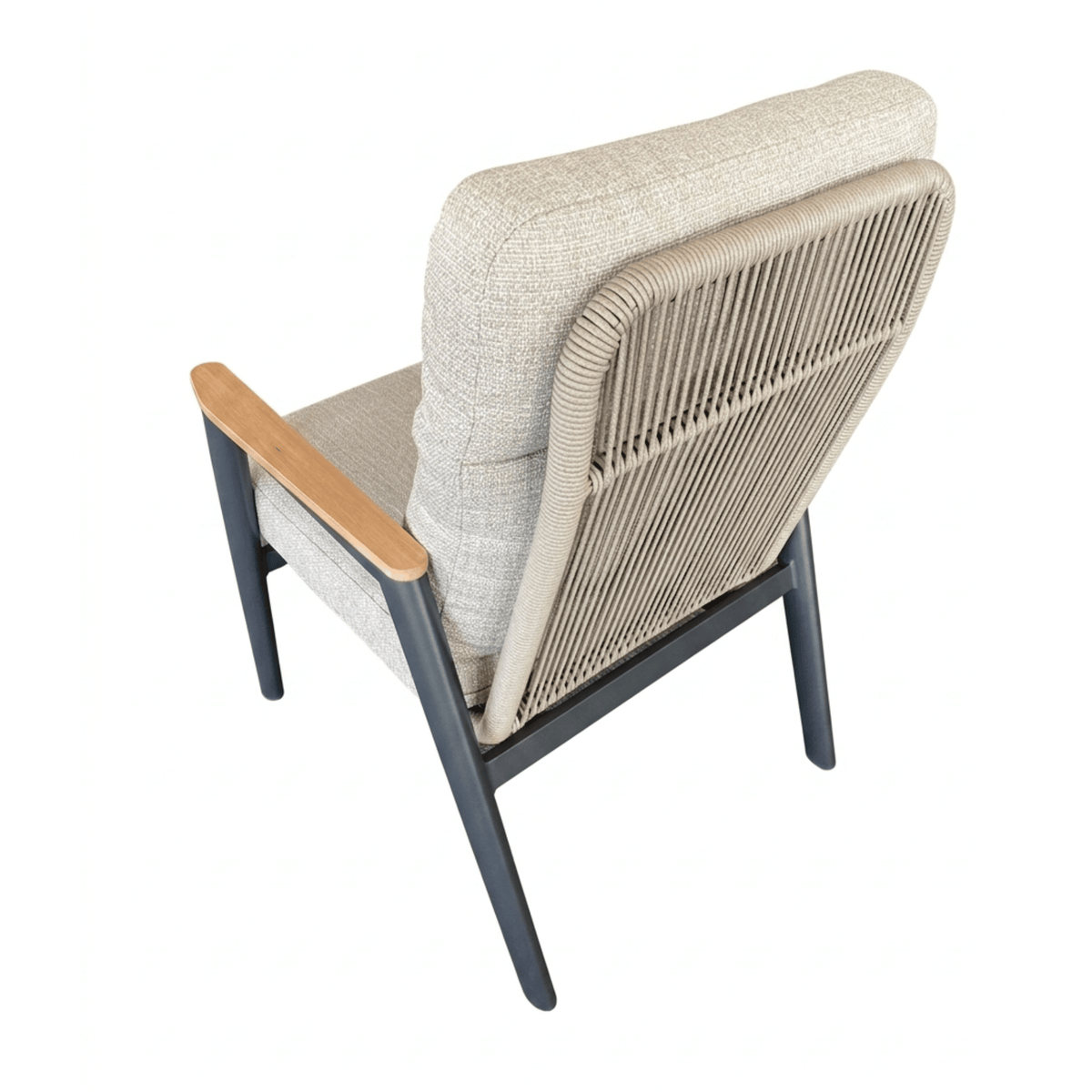 Phoenix & Oslo 110cm Round 5pce Lounge Dining Setting - Charcoal