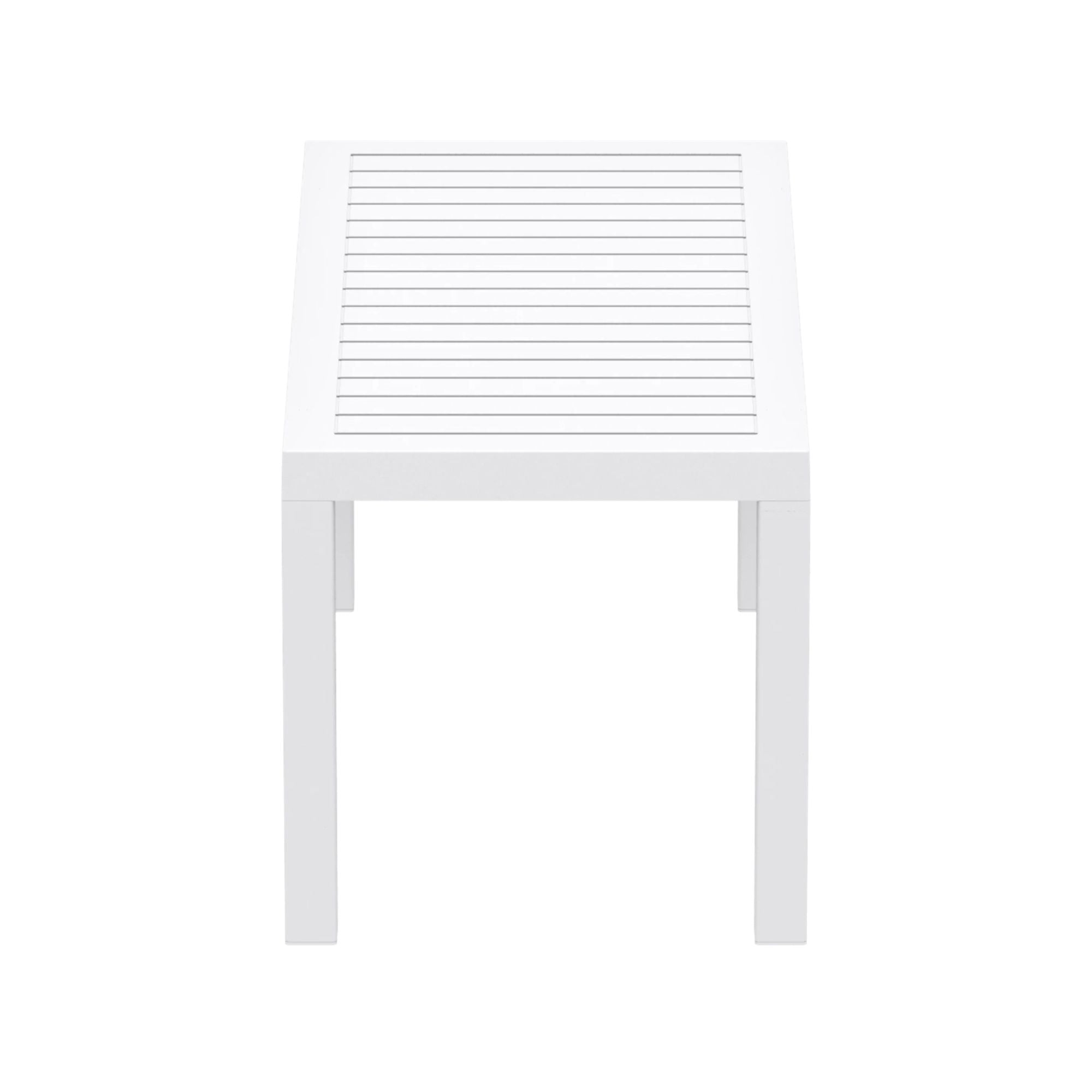Short side view of Siesta Ocean 90x45cm Coffee Table - White - Commercial Grade
