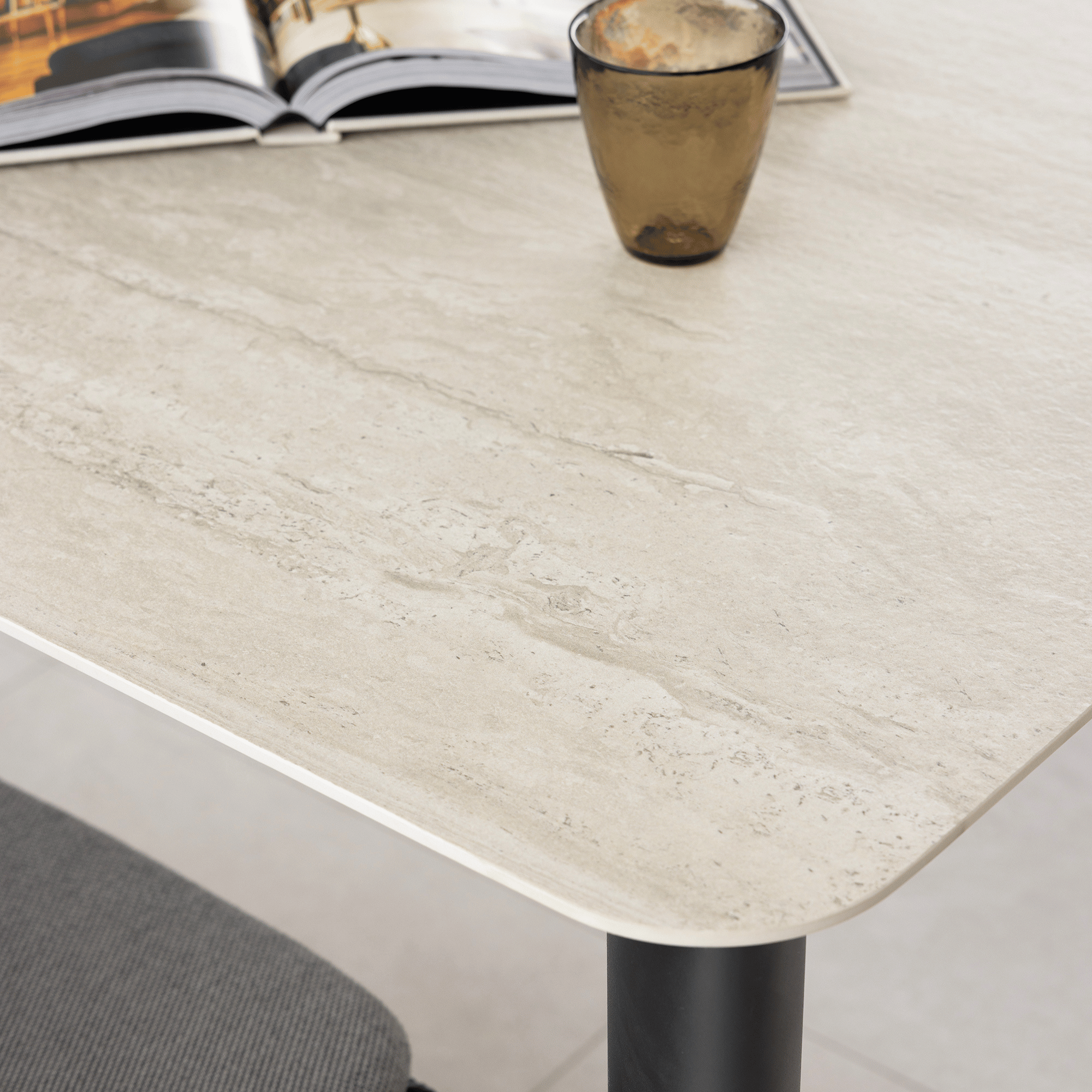 Rhonda 280cm Outdoor Dining Table - Black with Sintered Stone Top