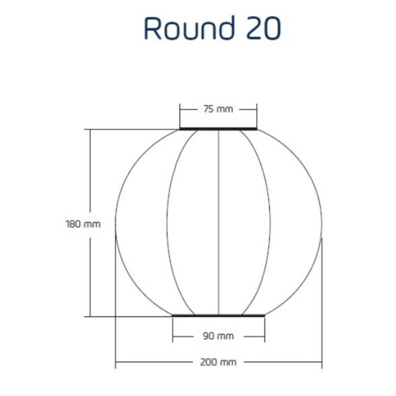 Folia Round 20 - Solar Lantern - Grey Blue - Lumiz