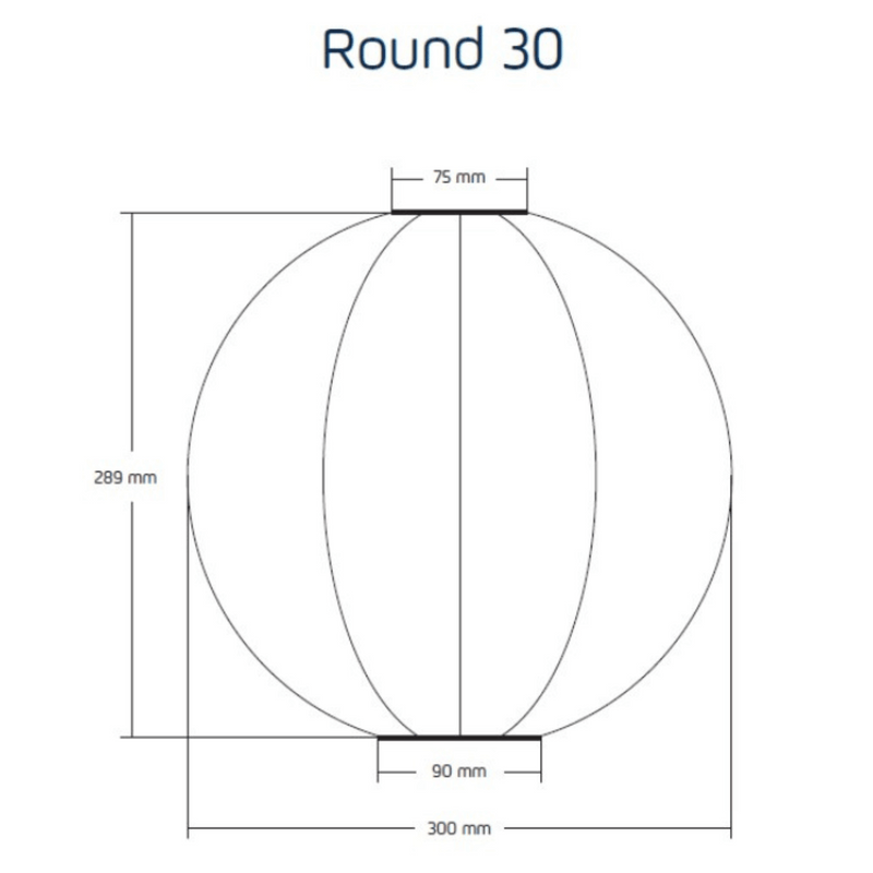 Folia Round 30 - Solar Lantern - Sage Green - Lumiz