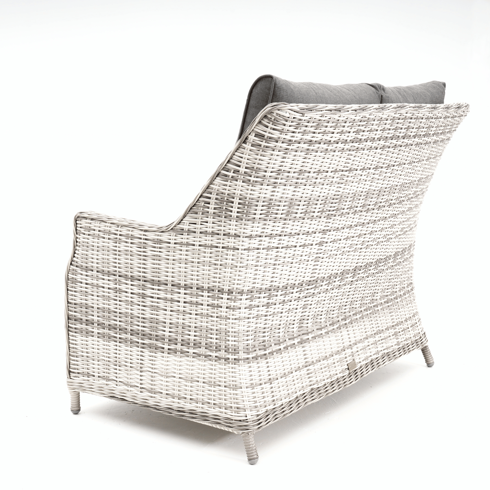 Swiss 4-piece Outdoor Wicker Lounge Set with 2-seater - Zen White Wicker