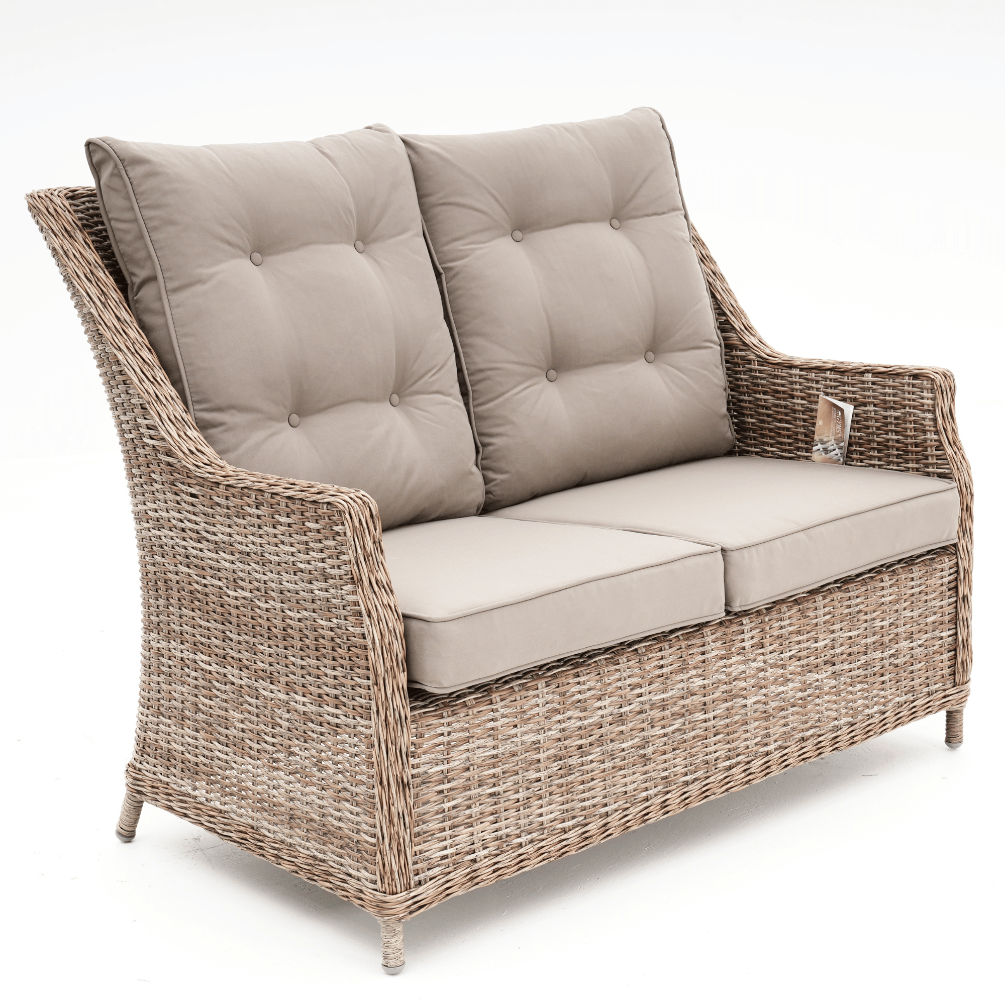 Swiss 4-piece Outdoor Wicker Lounge Set with 2-seater - Marina Wicker