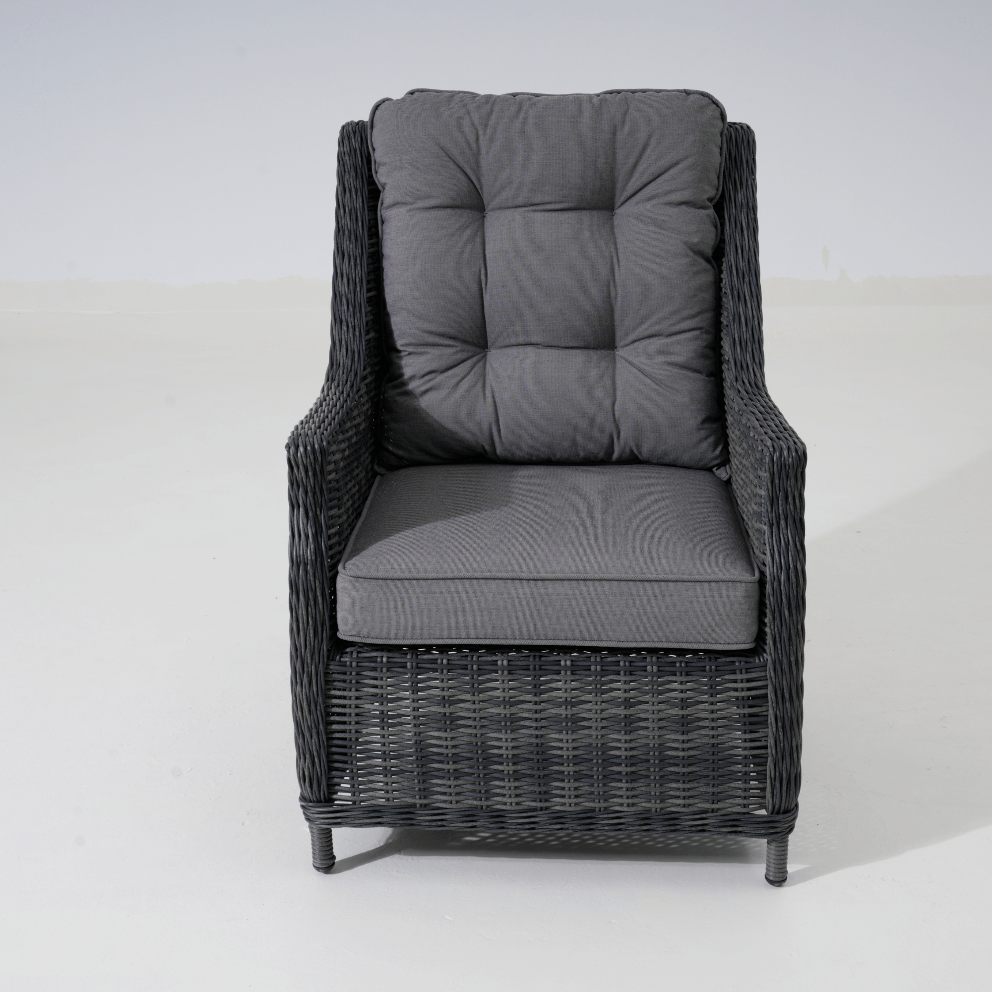 Swiss 4-piece Outdoor Wicker Lounge Set with 2-seater - Castle Grey Wicker