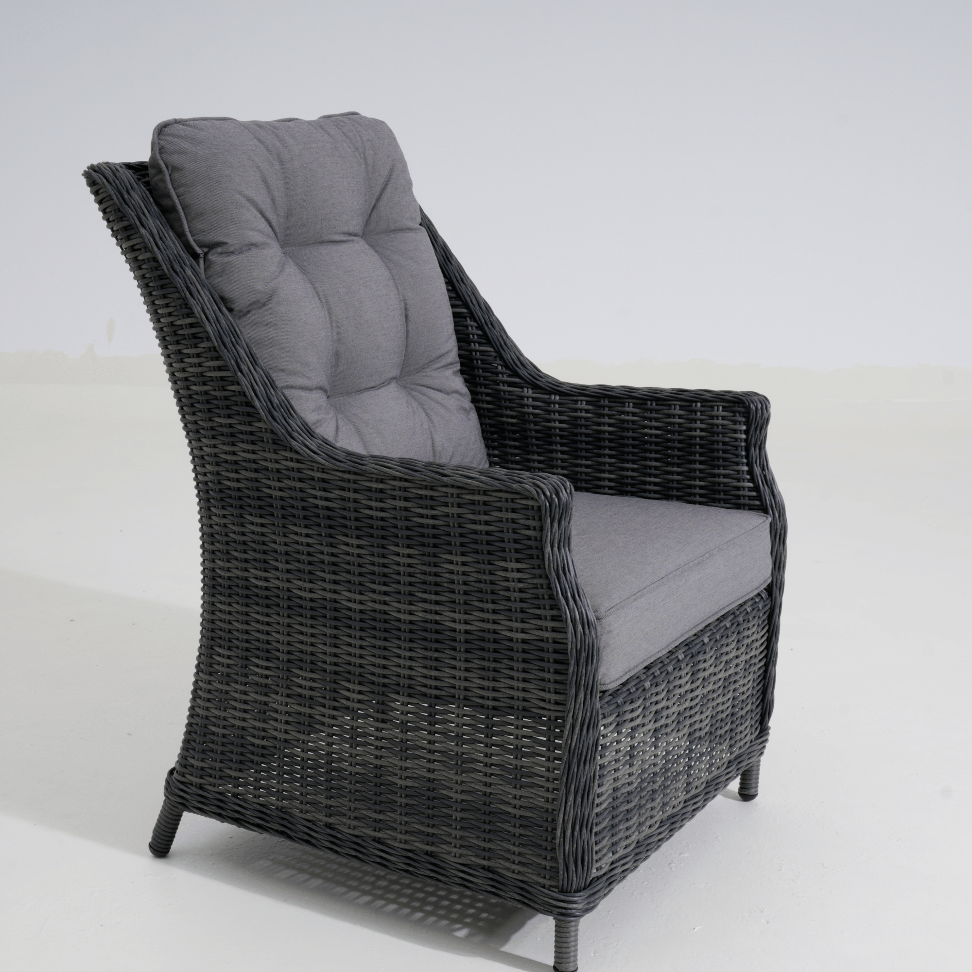 Swiss 4-piece Outdoor Wicker Lounge Set with 2-seater - Castle Grey Wicker