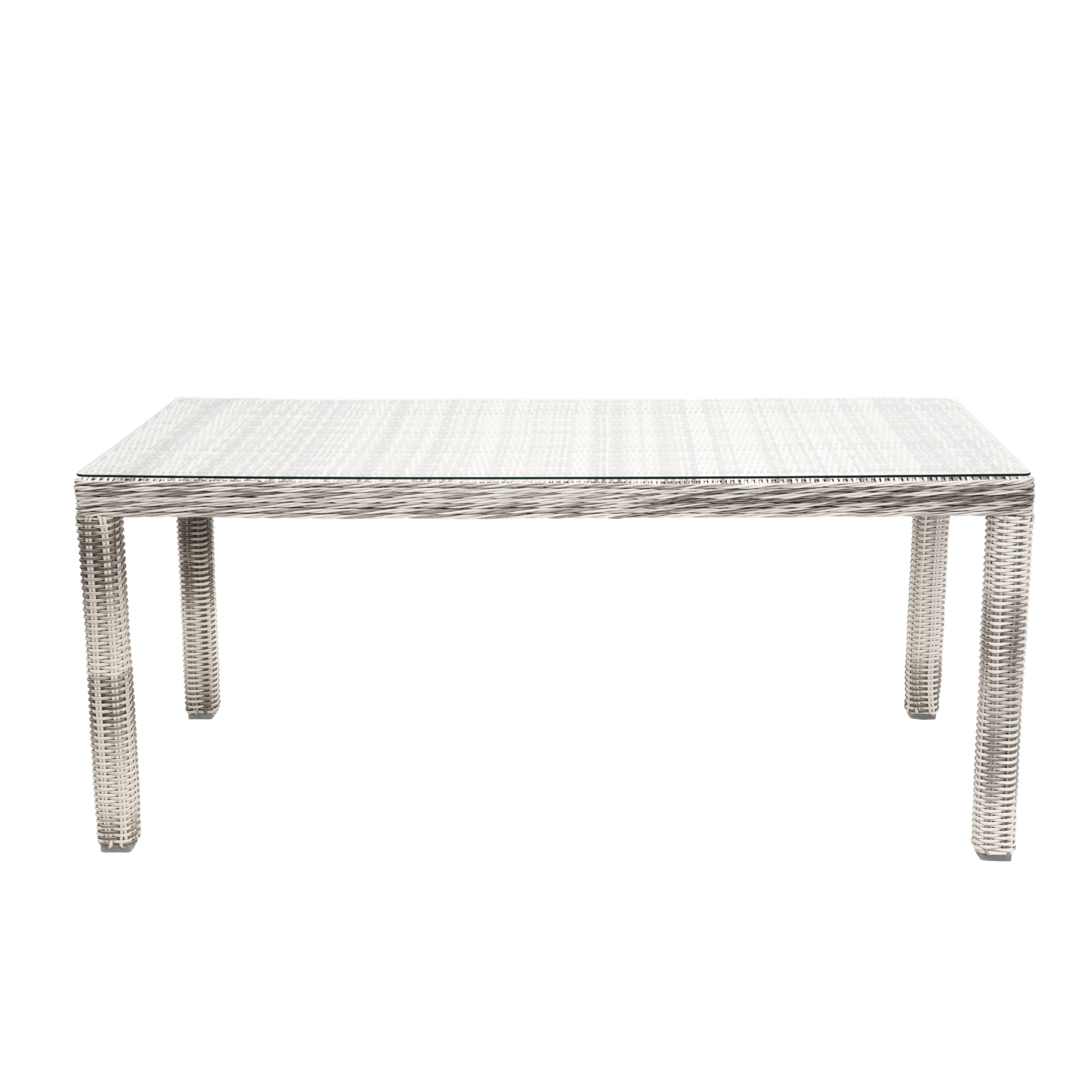 San Jose 7-piece Outdoor Wicker Dining Setting - Zen White