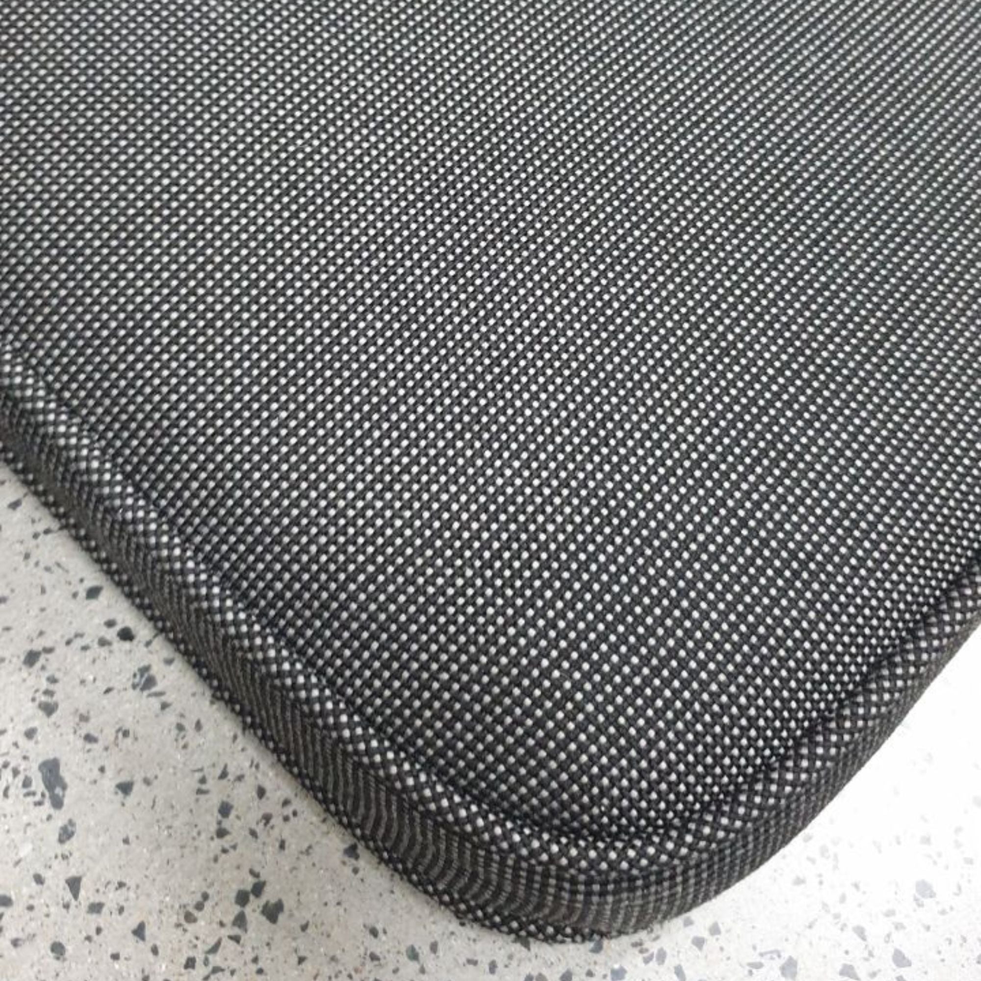 Close up of charcoal fabric for Shelta North Haven Highback Chair Cushion - Charcoal