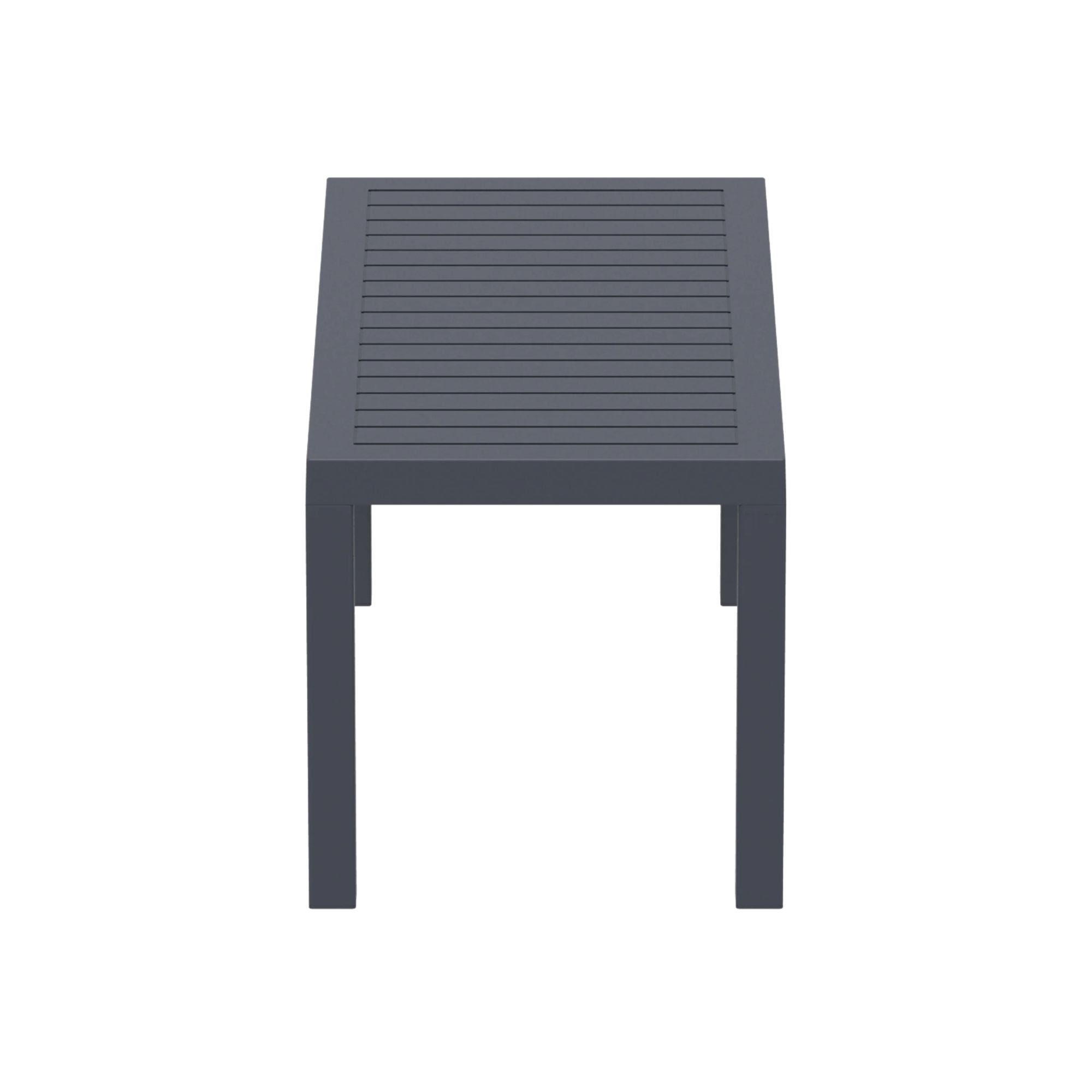End view of Siesta Ocean 90x45cm Coffee Table - Anthracite - Commercial Grade