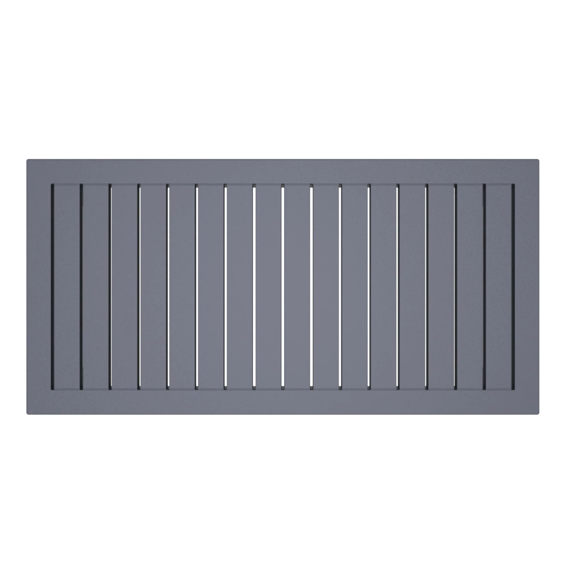 Top view of the resin slats on the Siesta Ocean 90x45cm Coffee Table - Anthracite - Commercial Grade