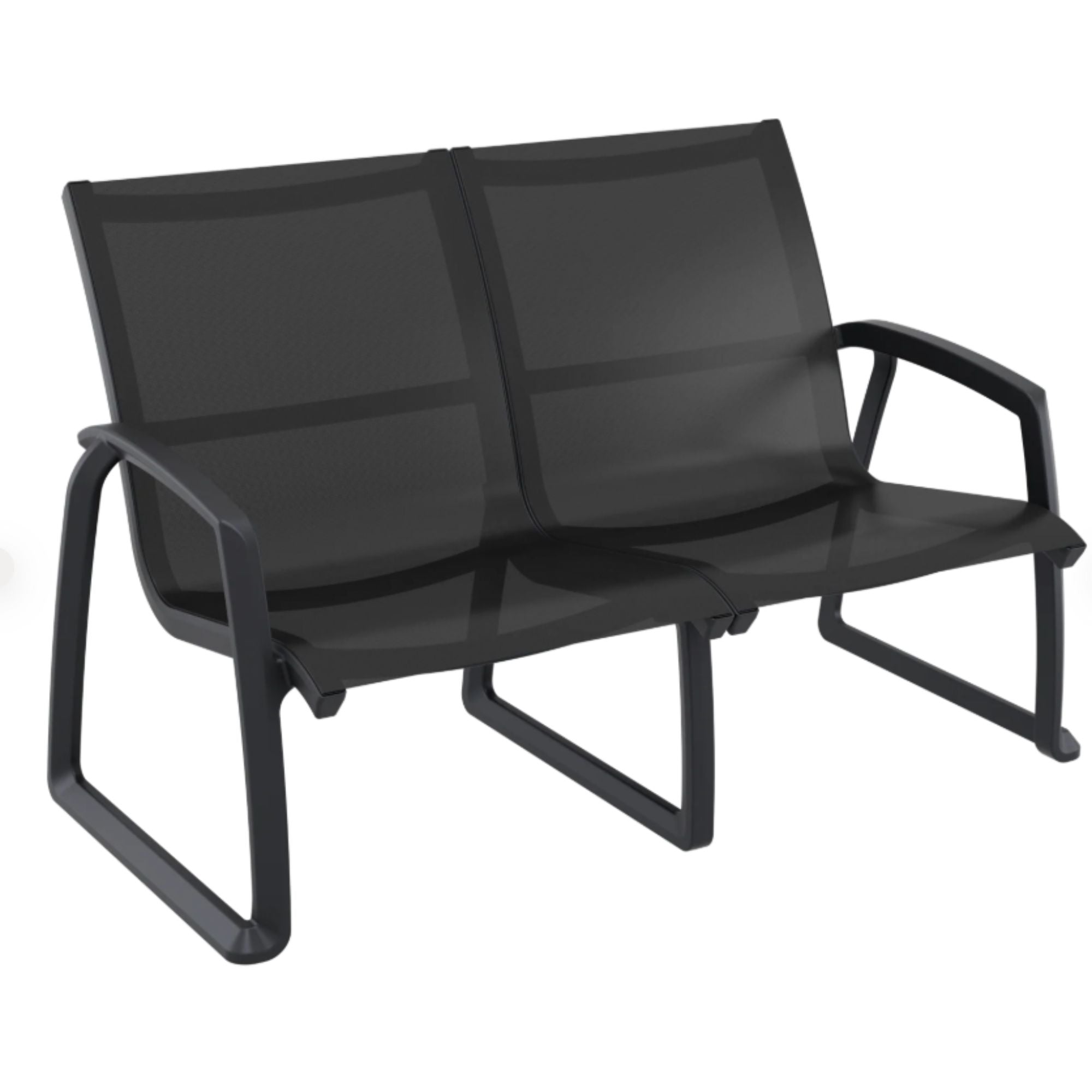 Siesta Pacific 2-Seater Lounge Chair - Black - Commercial Grade