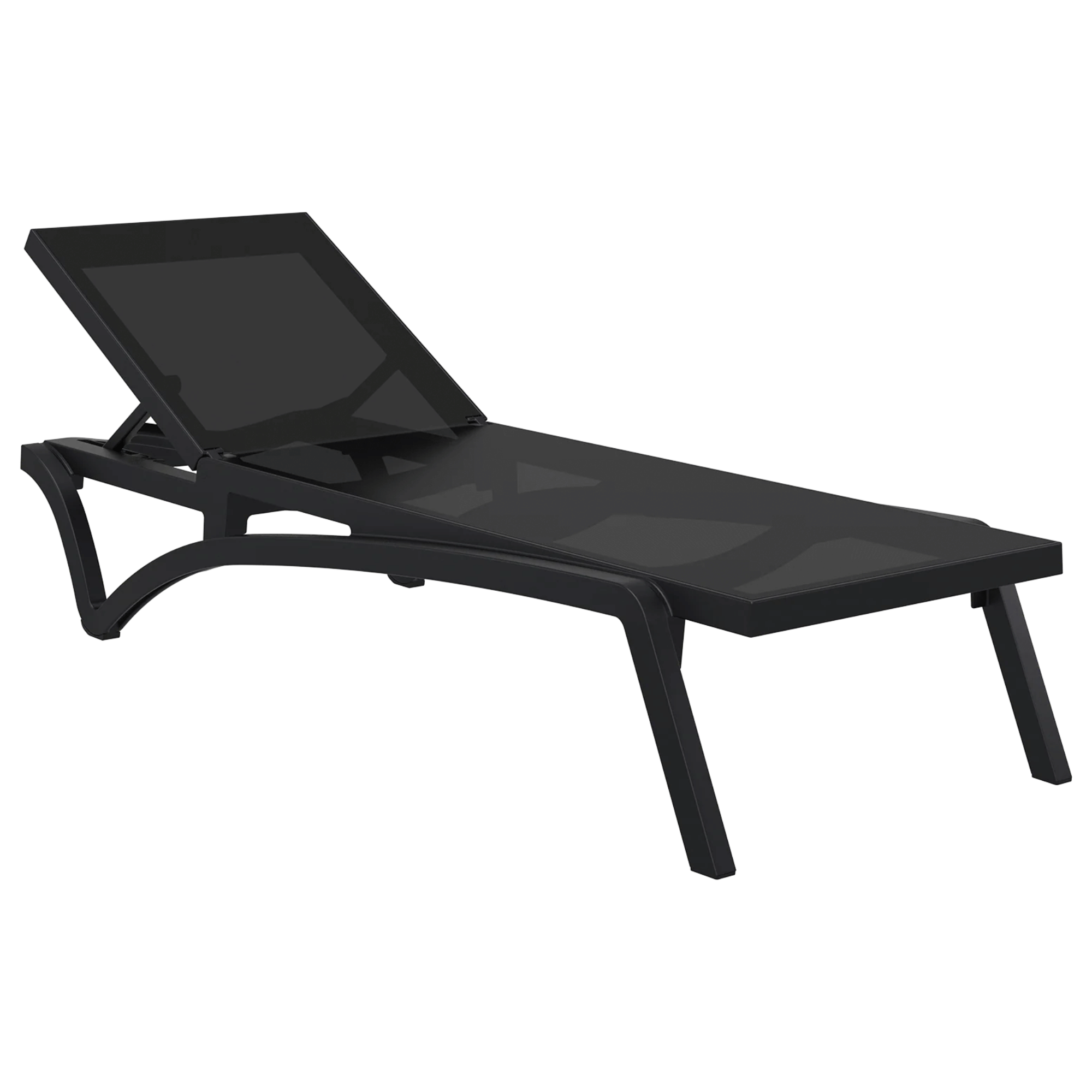 Siesta Pacific Sunlounge - Black - Commercial Grade