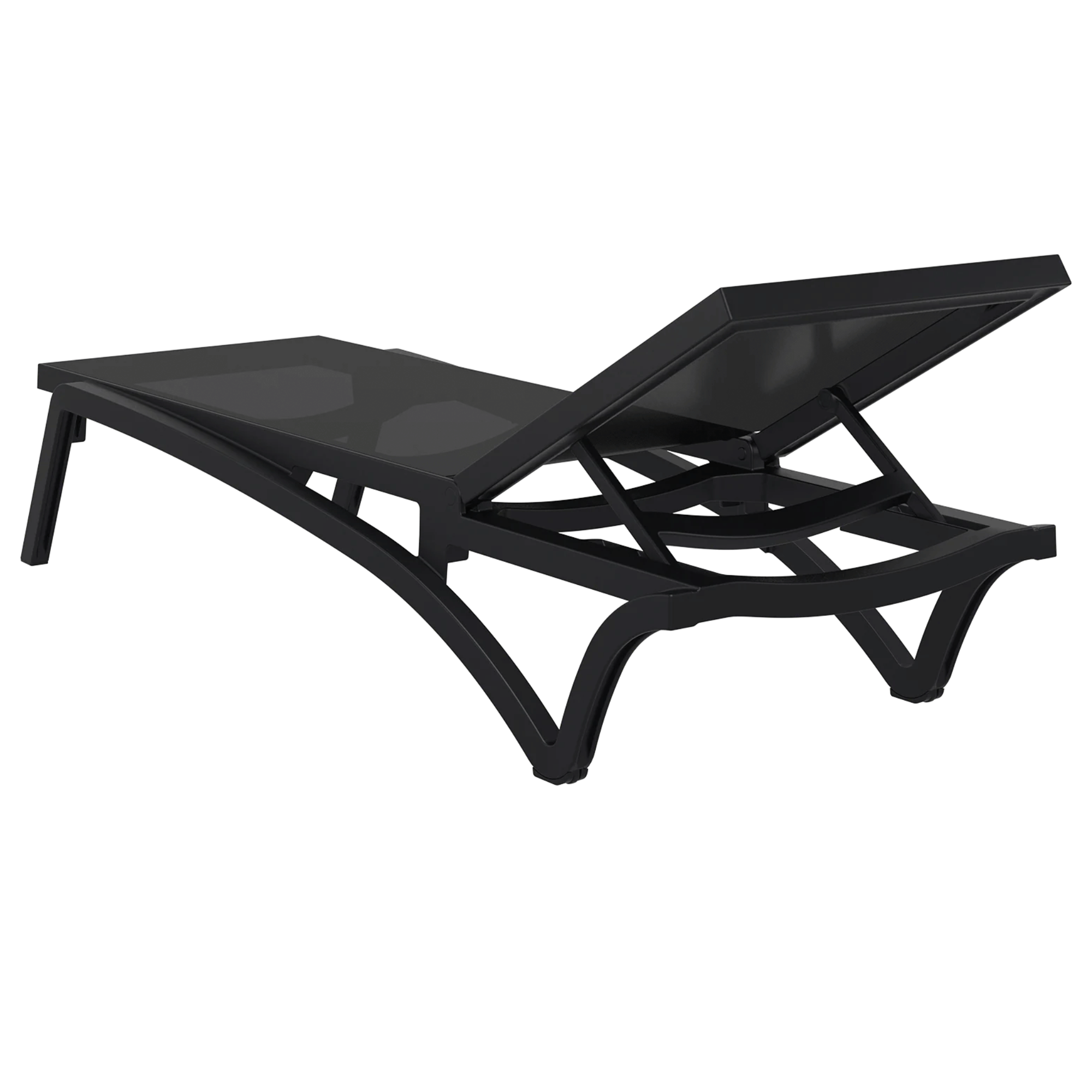 Siesta Pacific Sunlounge - Black - Commercial Grade