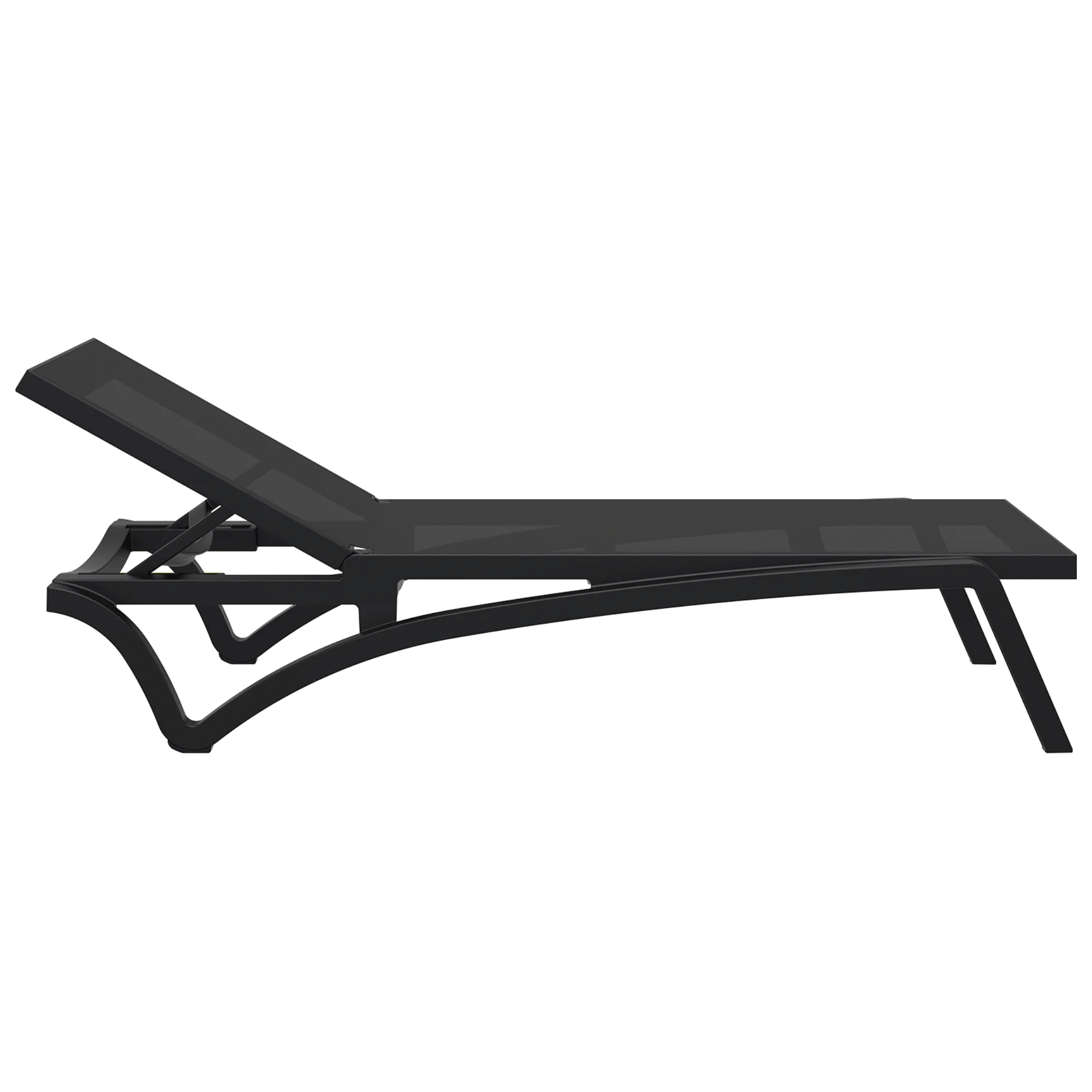 Siesta Pacific Sunlounge - Black - Commercial Grade