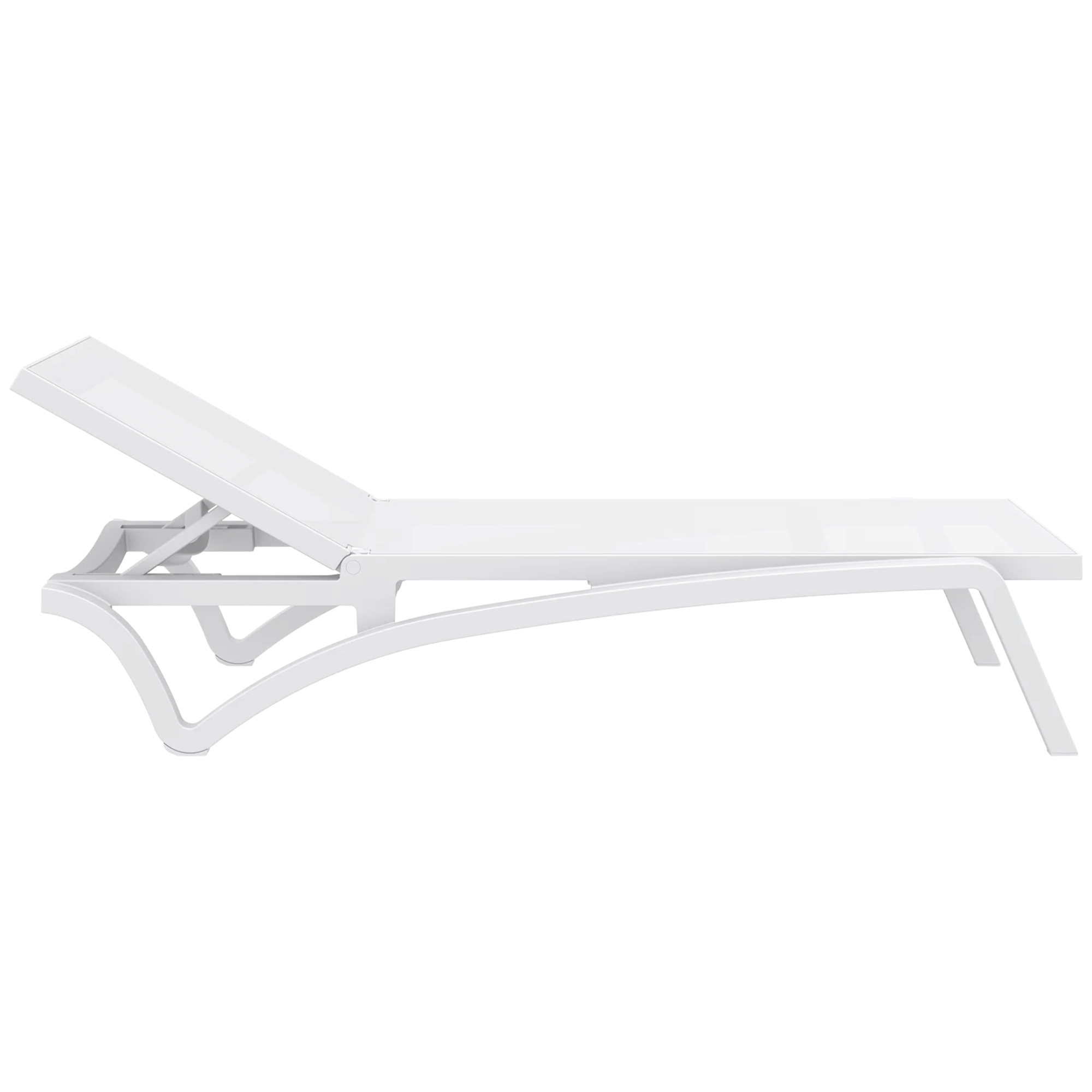 Siesta Pacific Sunlounge - White - Commercial Grade
