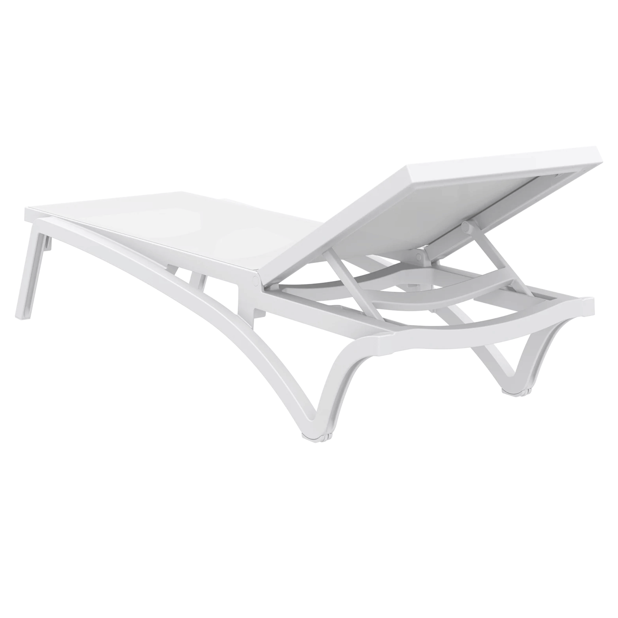 Siesta Pacific Sunlounge - White - Commercial Grade