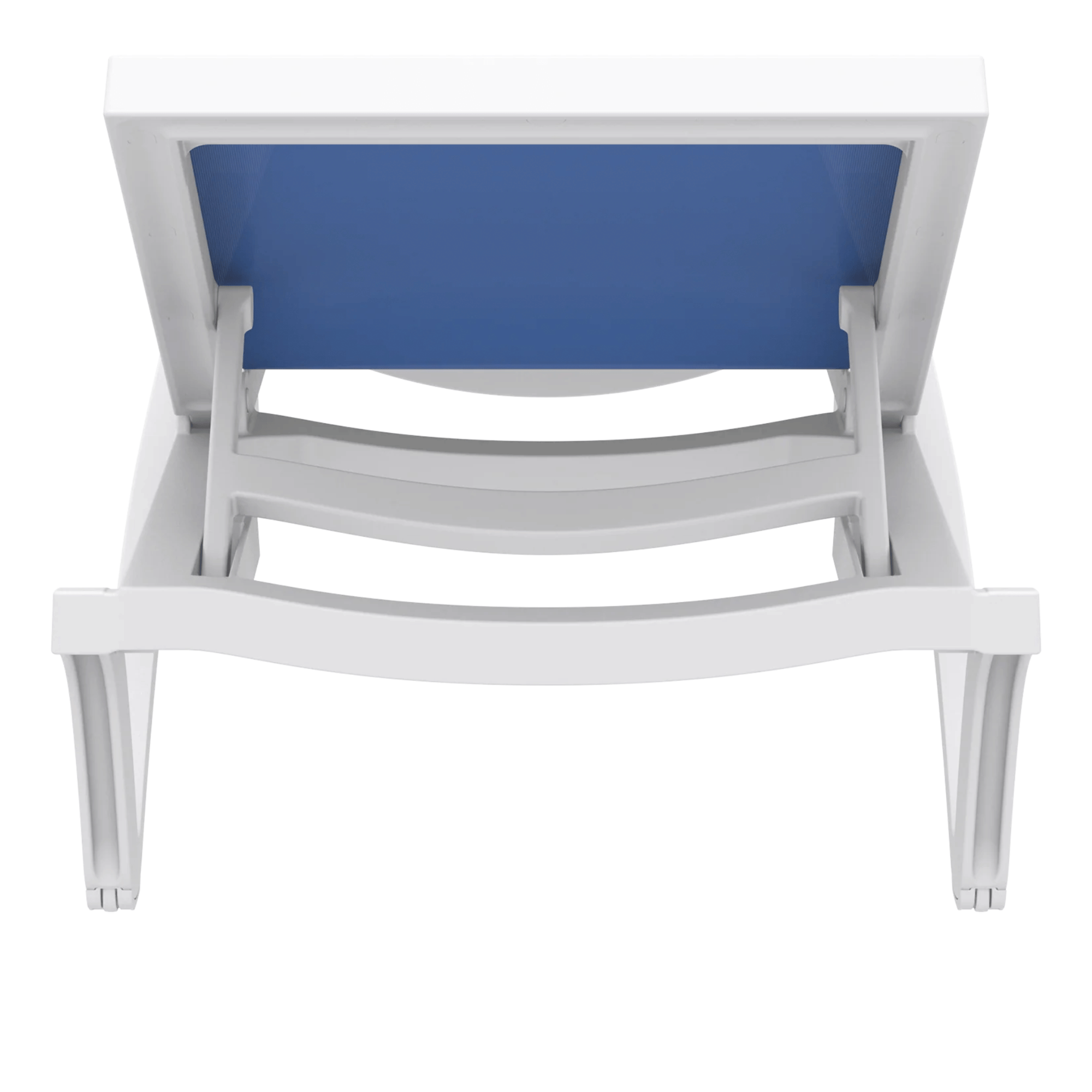 Siesta Pacific Sunlounge - White/Blue - Commercial Grade