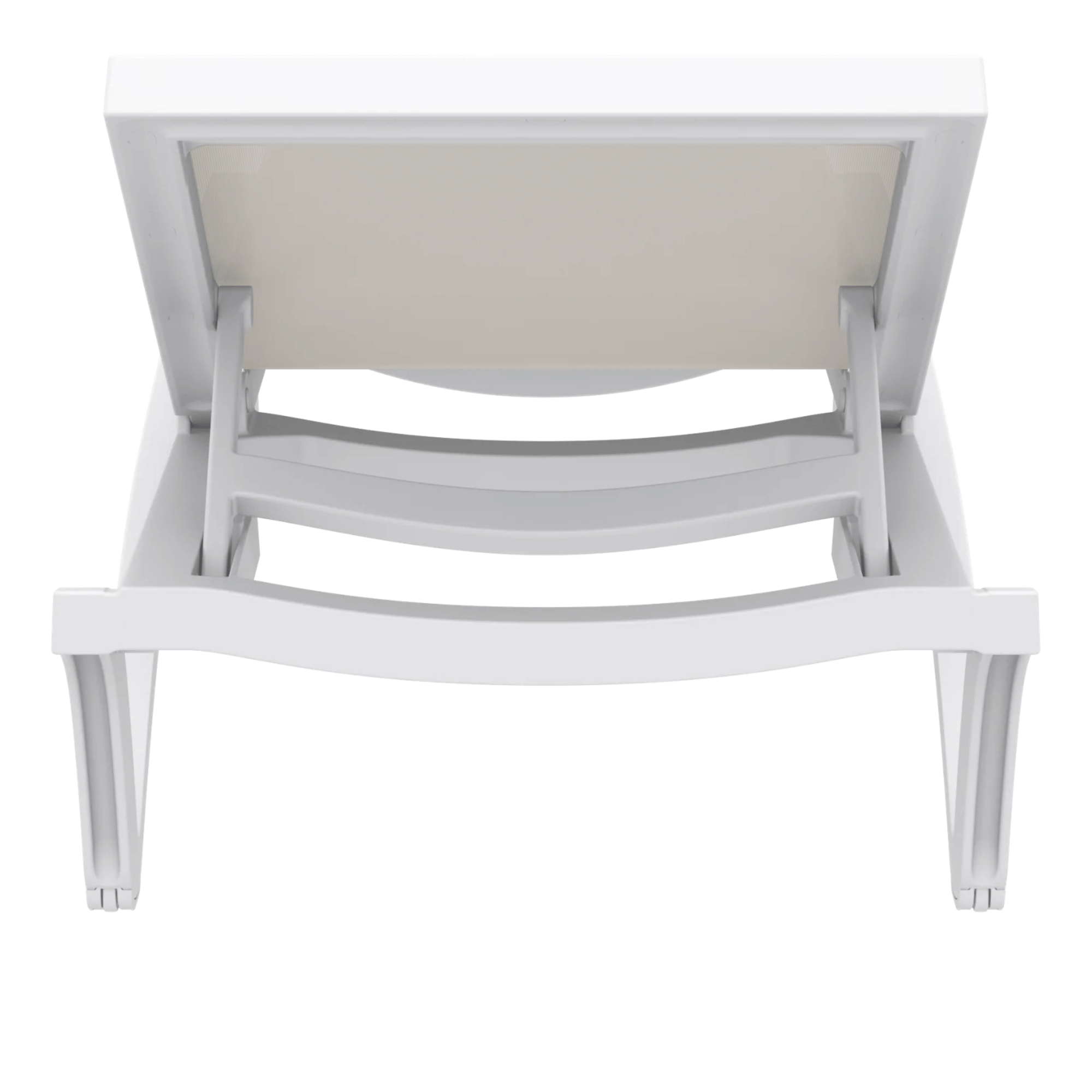 Siesta Pacific Sunlounge - White/Taupe - Commercial Grade