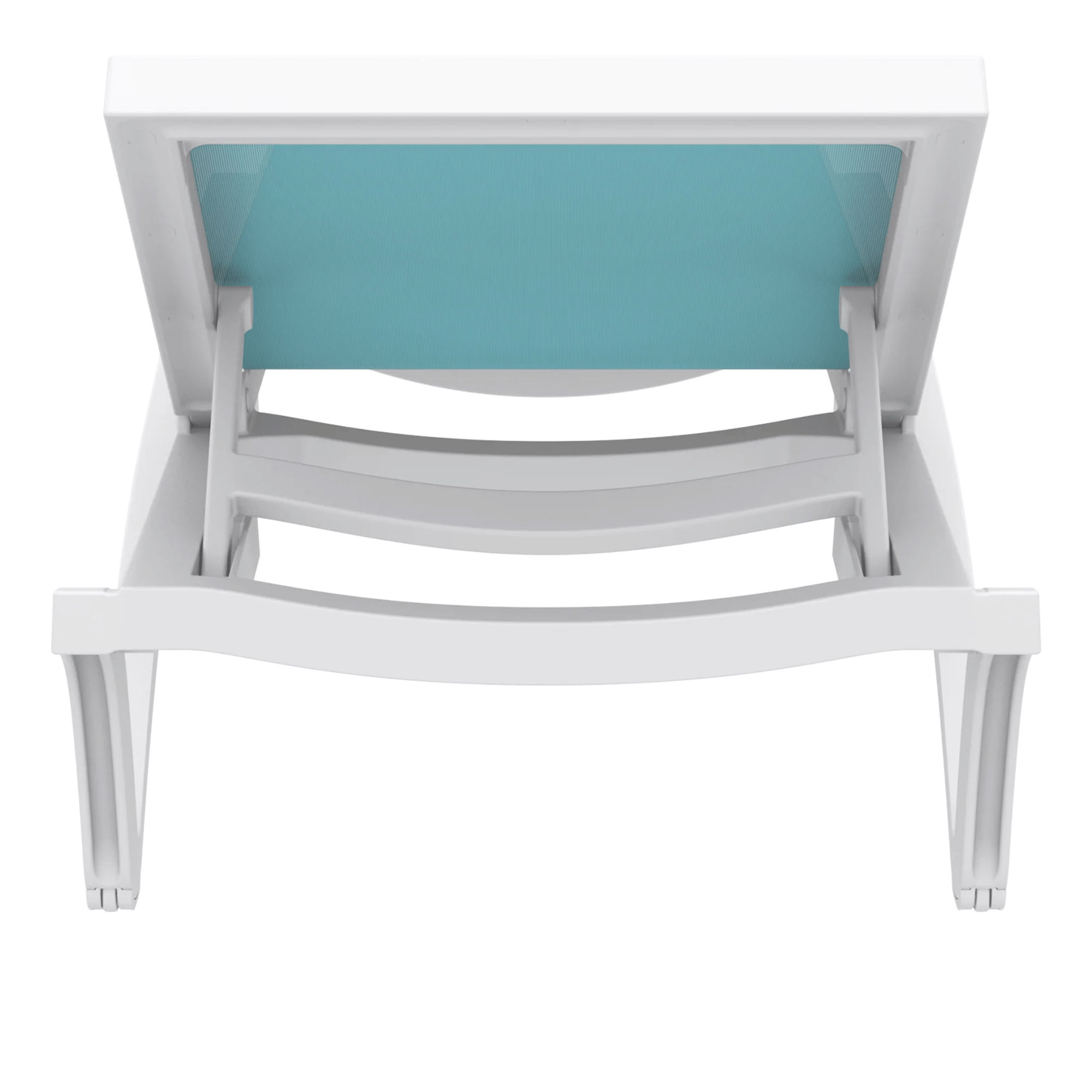 Siesta Pacific Sunlounge - White/Turquoise - Commercial Grade