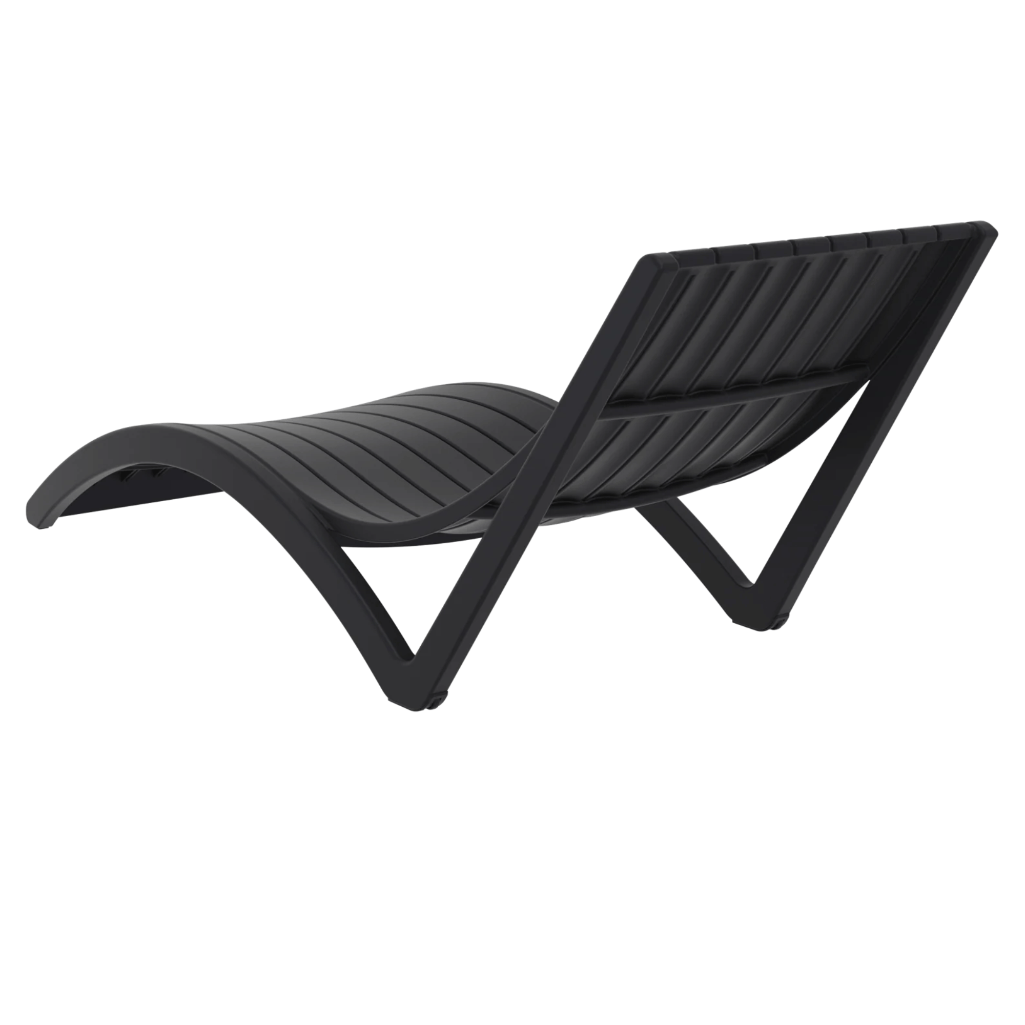 Siesta Slim Sunlounge - Black - Commercial Grade