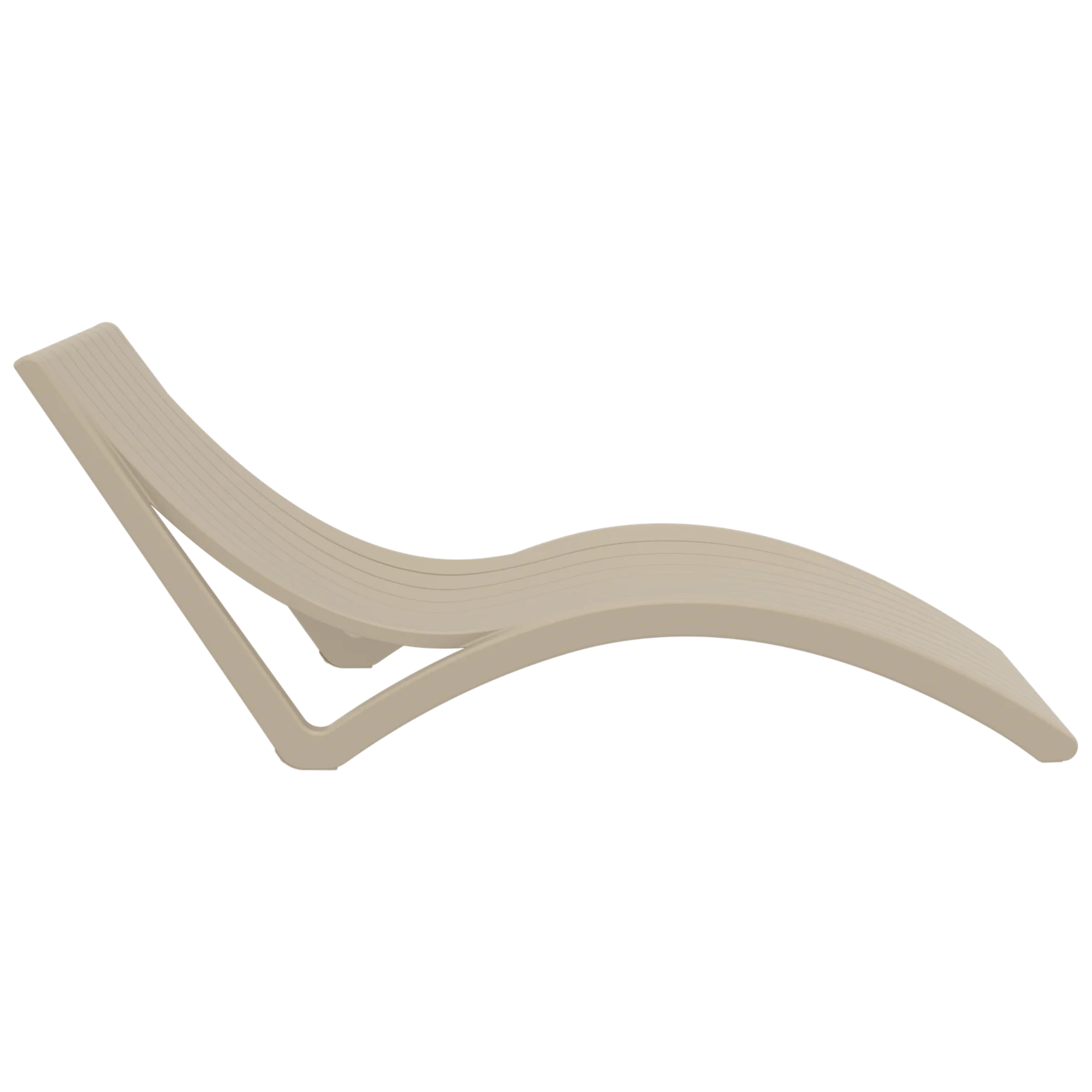 Siesta Slim Sunlounge - Taupe - Commercial Grade
