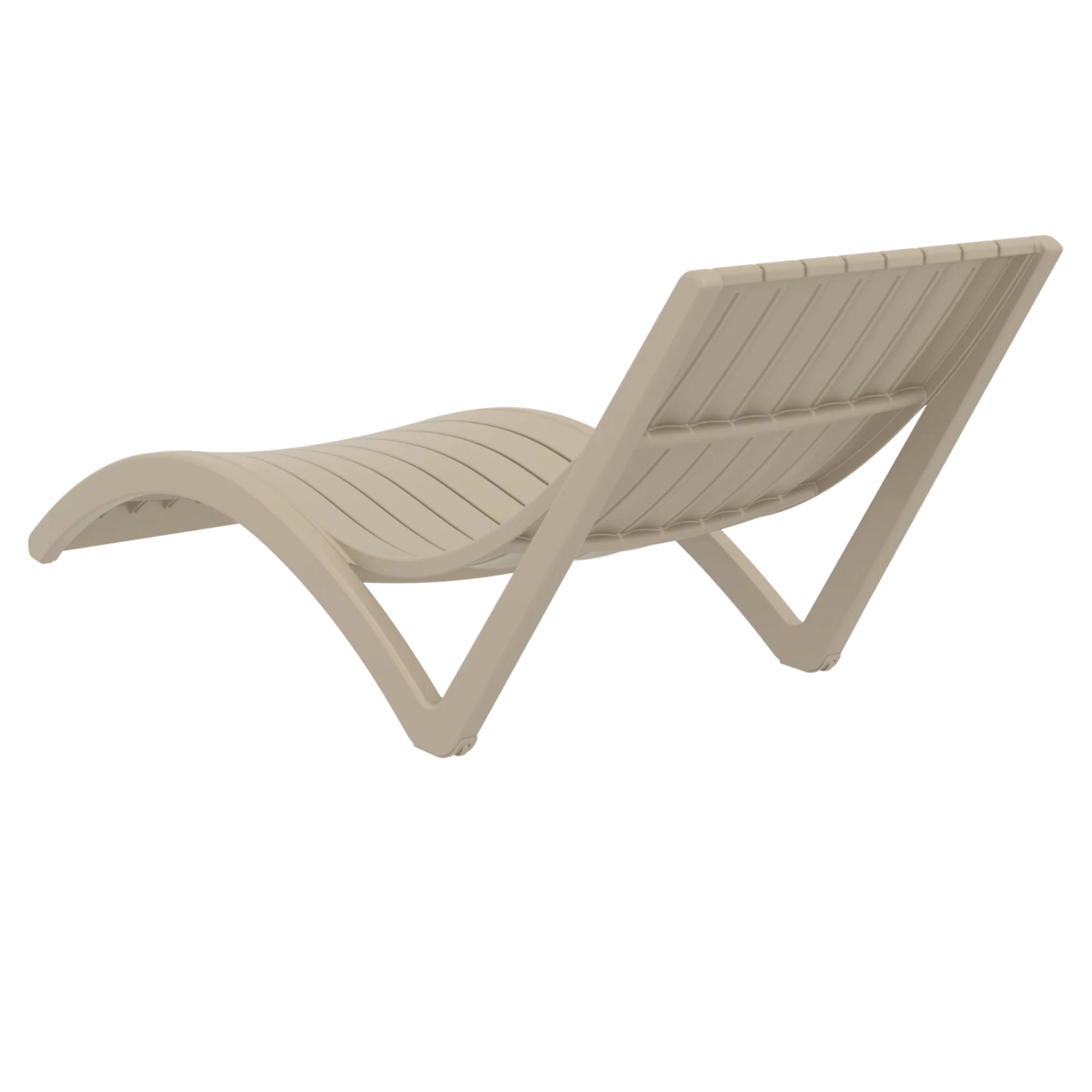 Siesta Slim Sunlounge - Taupe - Commercial Grade