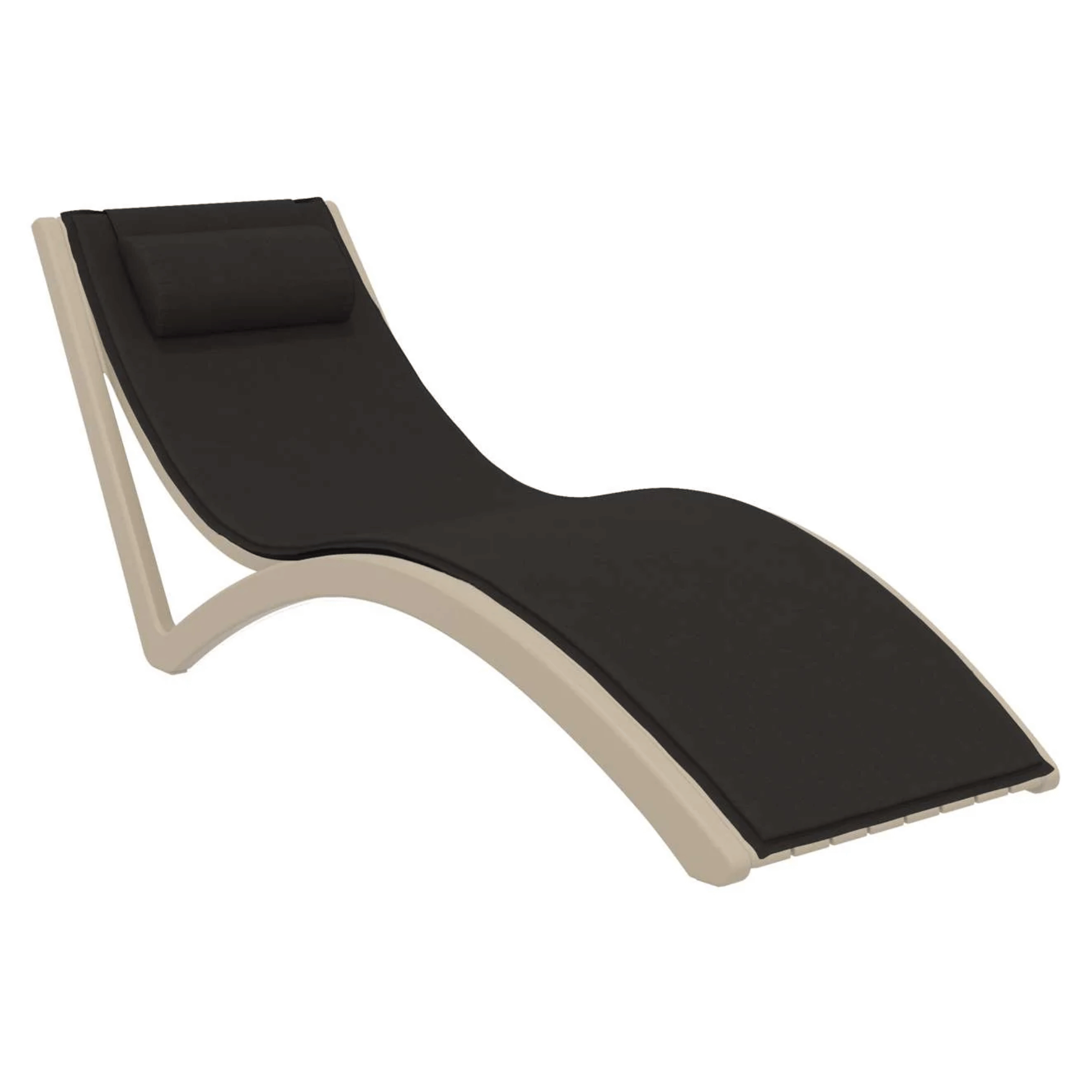 Siesta Slim Sunlounge - Taupe - Commercial Grade