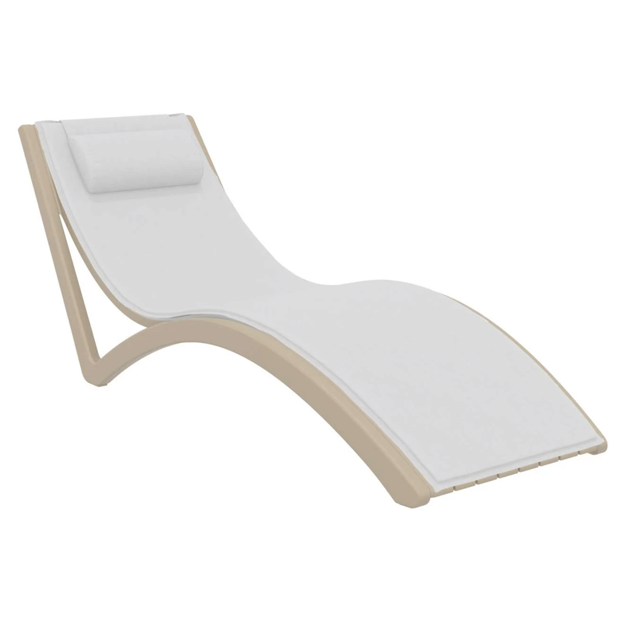 Siesta Slim Sunlounge - Taupe - Commercial Grade