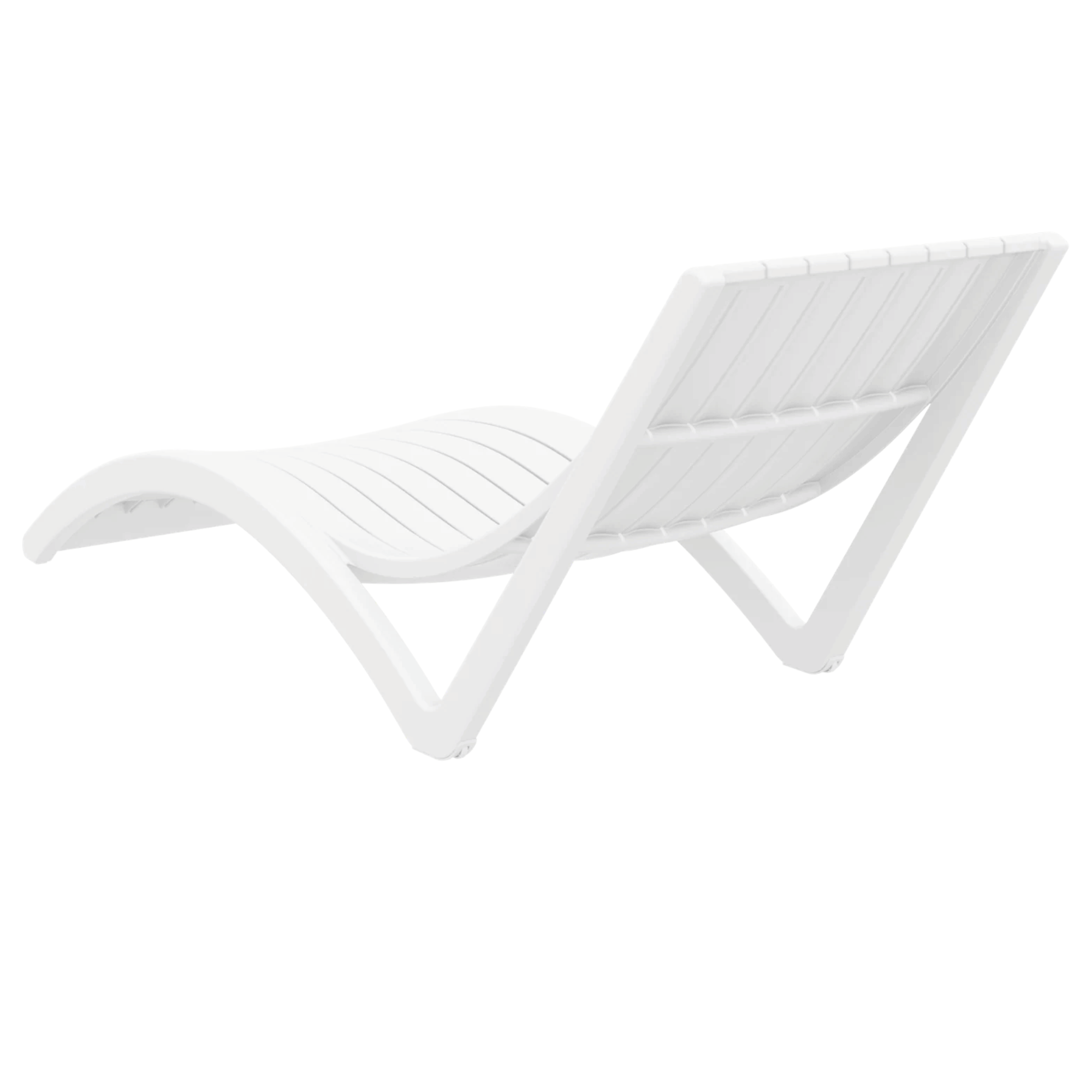 Siesta Slim Sunlounge - White - Commercial Grade