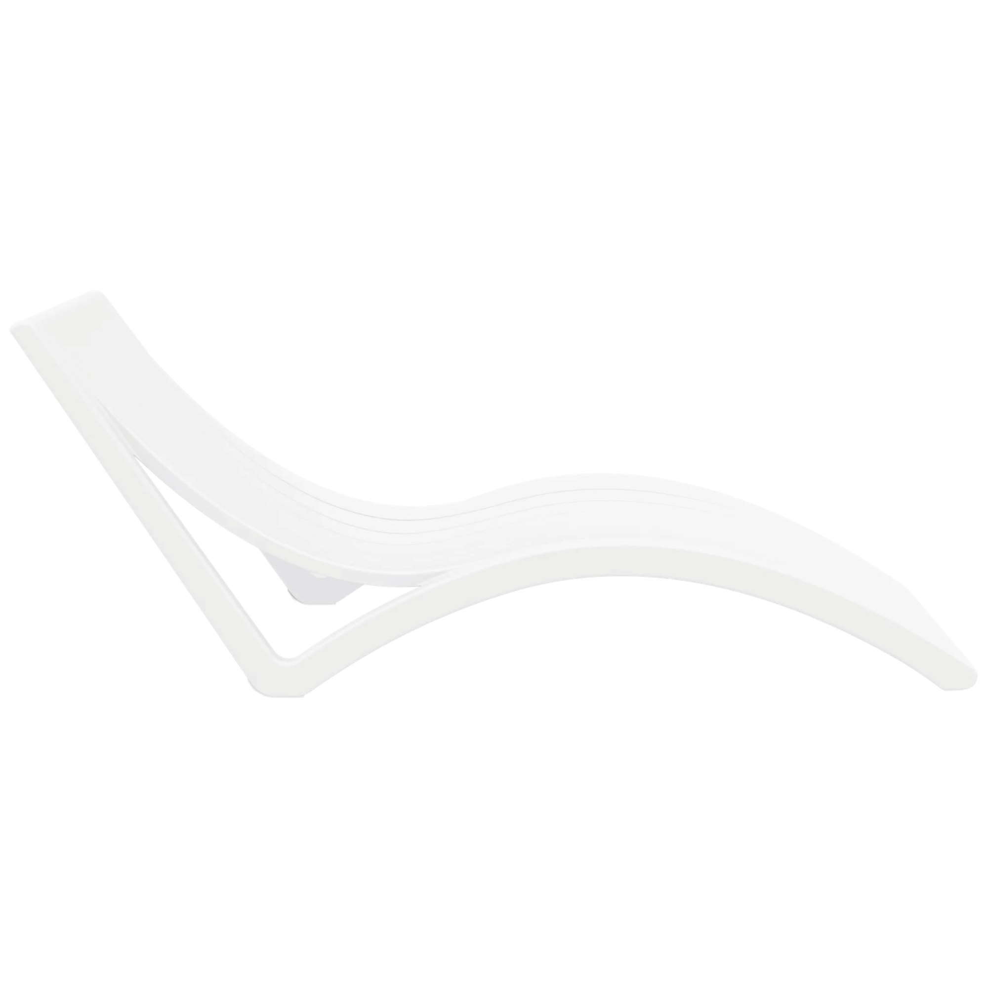 Siesta Slim Sunlounge - White - Commercial Grade
