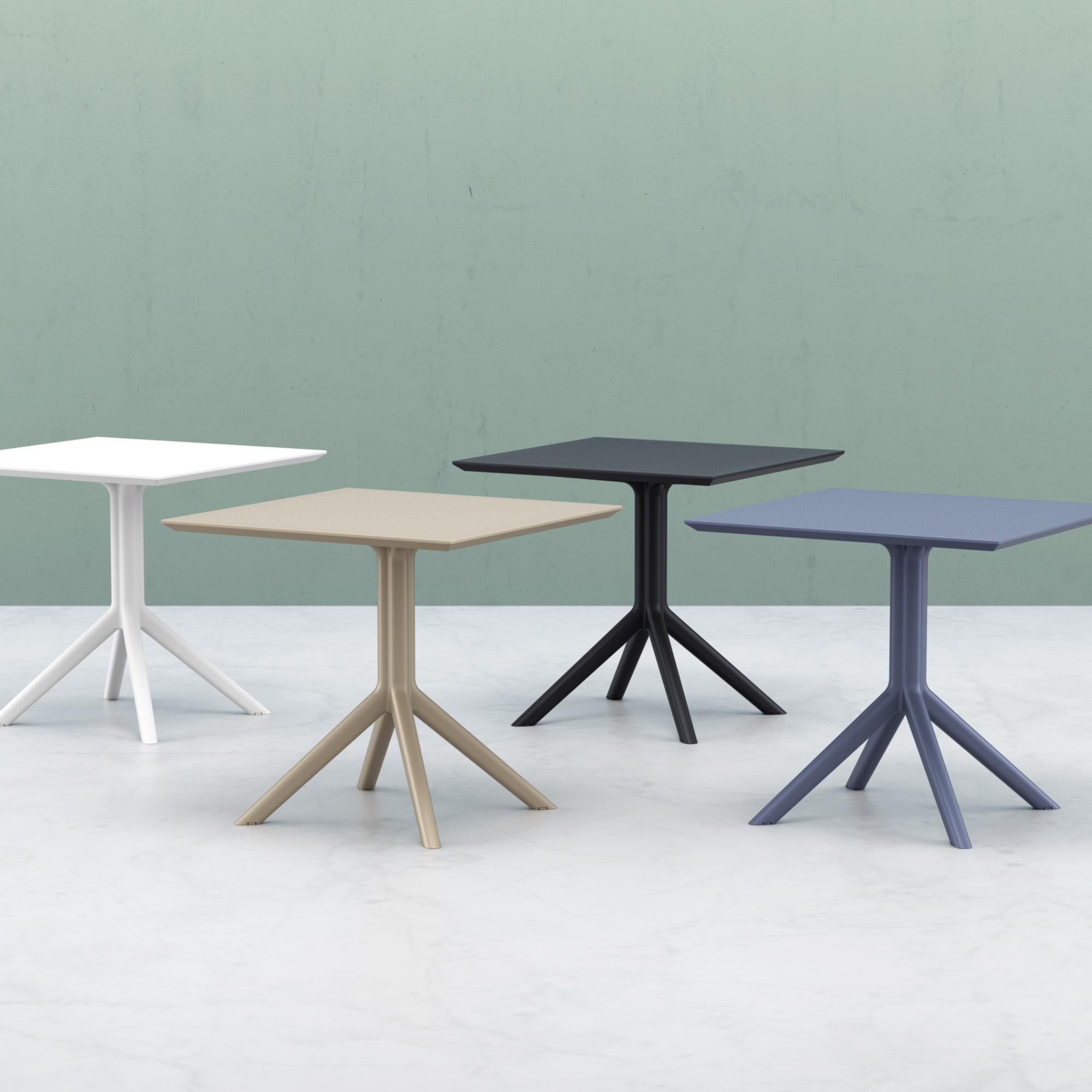 Sky 80cm square outdoor dining table - multiple colour options