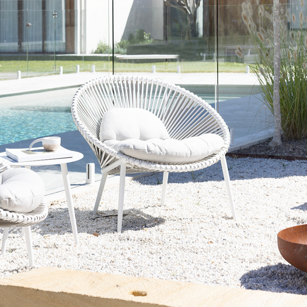 Rattan patio outlet lounger