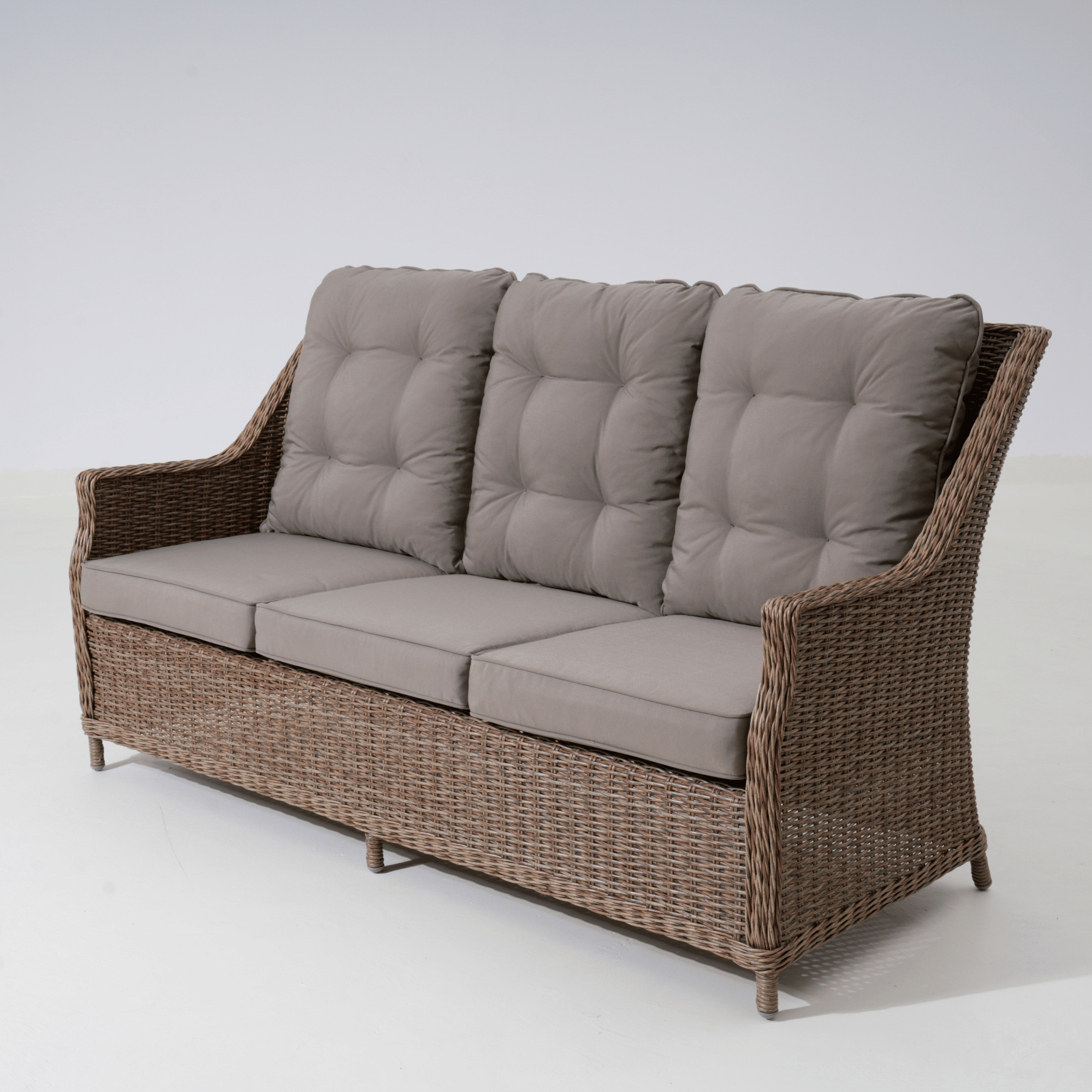 Swiss 4-piece Outdoor Wicker Lounge Set with 3-seater - Marina Wicker