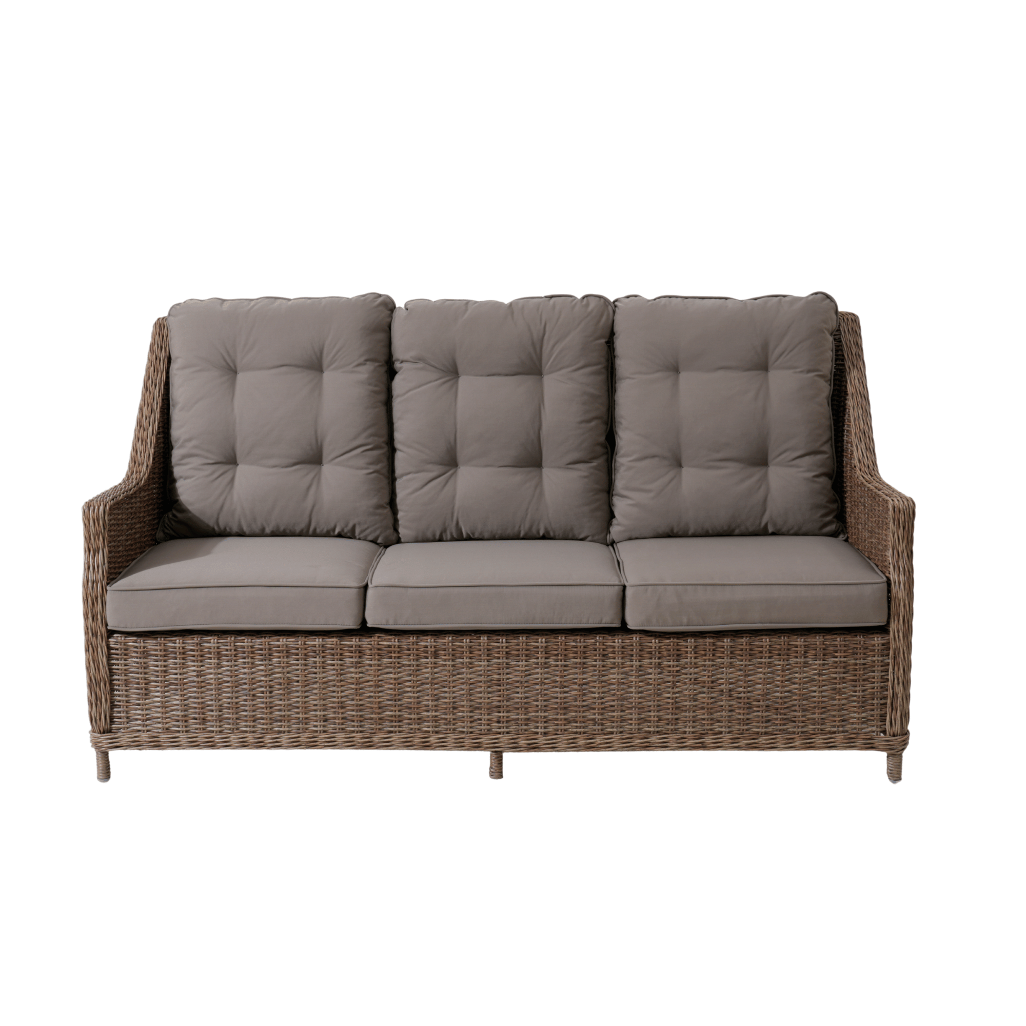 Swiss 4-piece Outdoor Wicker Lounge Set with 3-seater - Marina Wicker