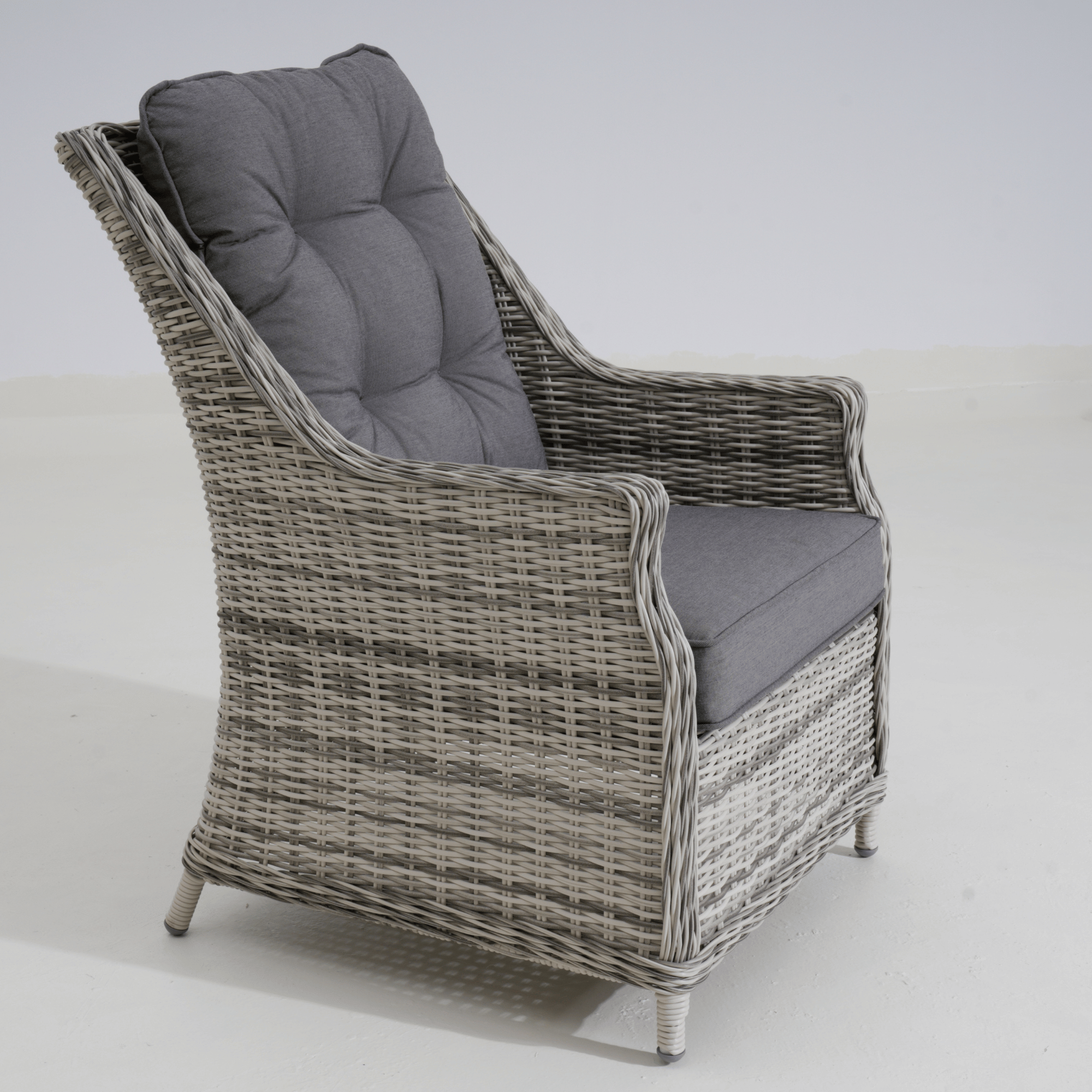 Swiss 4-piece Outdoor Wicker Lounge Set with 3-seater - Zen White Wicker