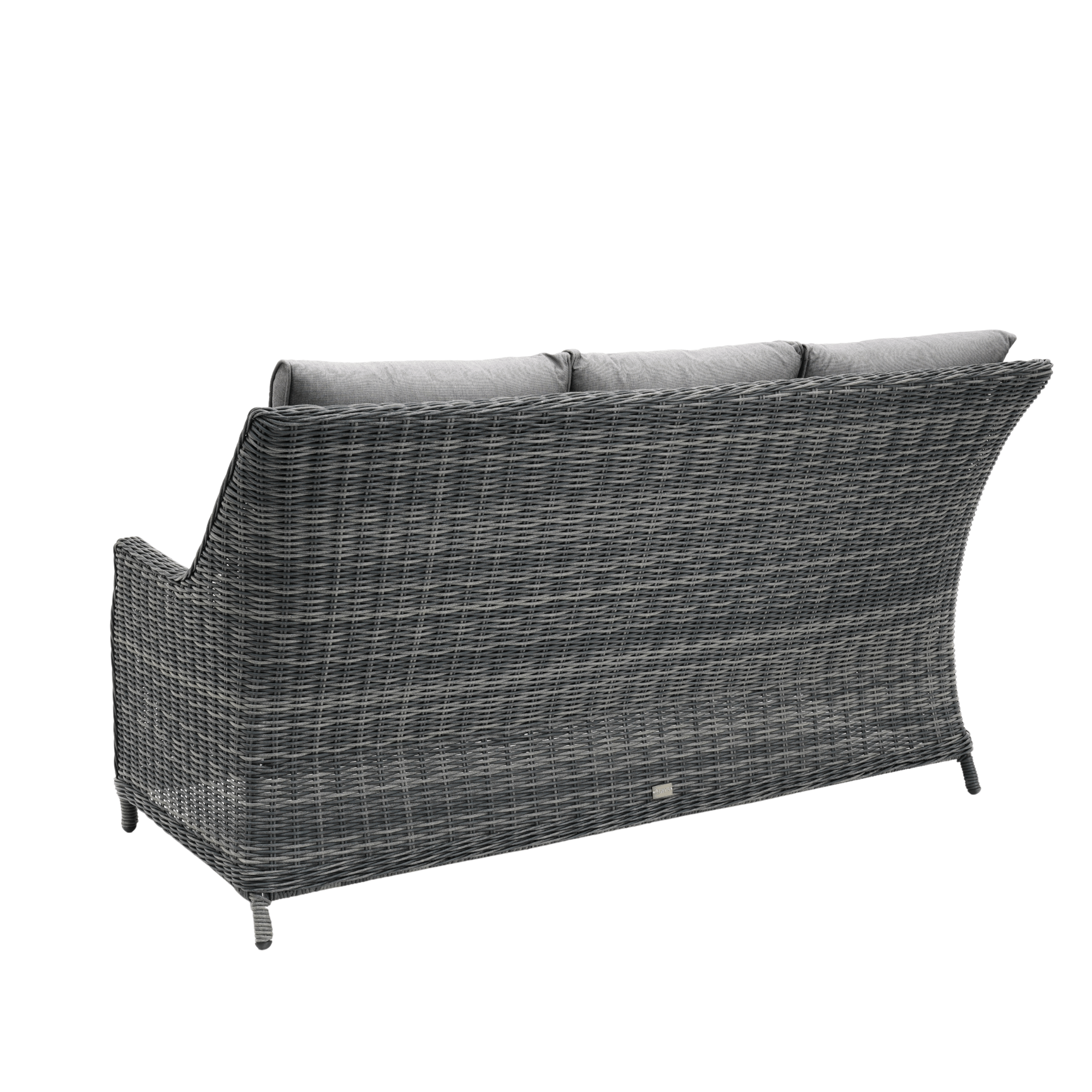 Swiss 6pce Outdoor Lounge Dining Wicker Set with Recliners - Castle Grey